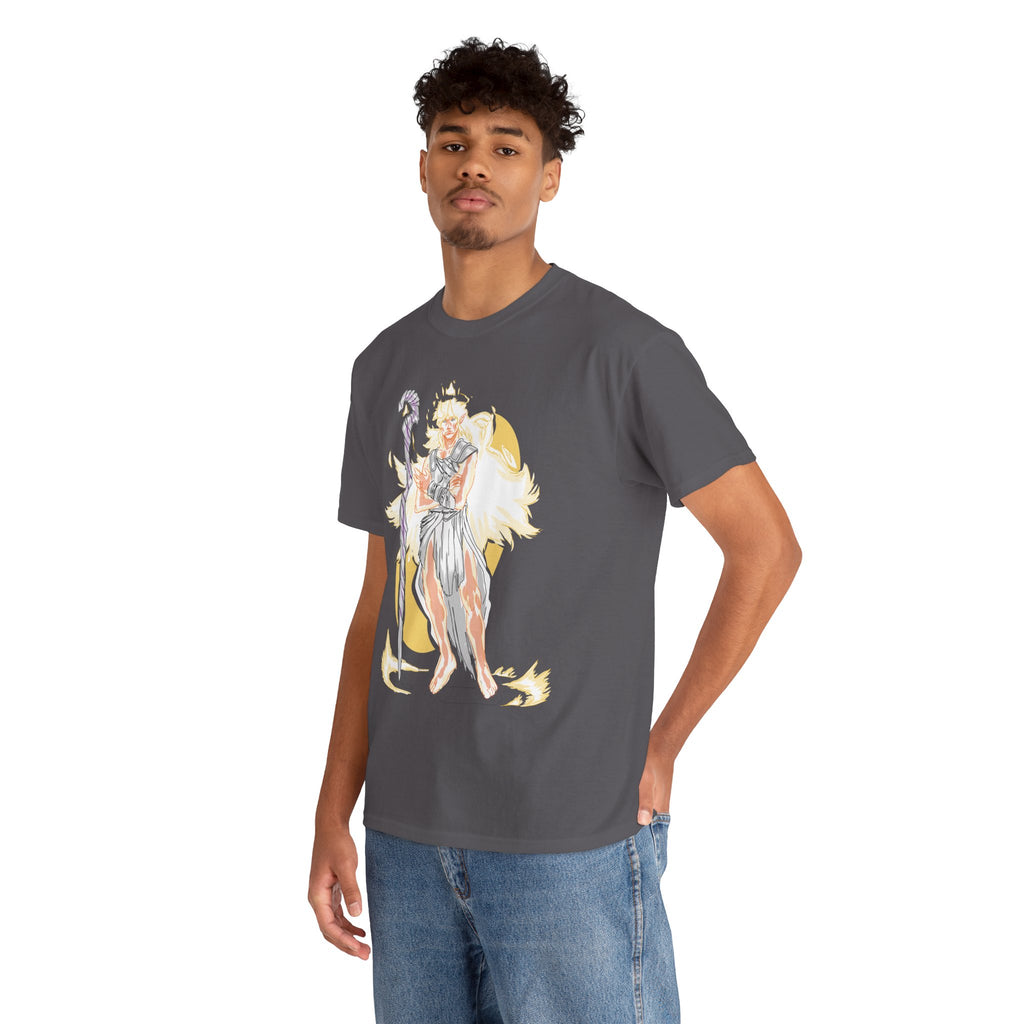 Flameborne Sorcerer Graphic Tee — Fantasy Mage Fire Sorcerer Shirt