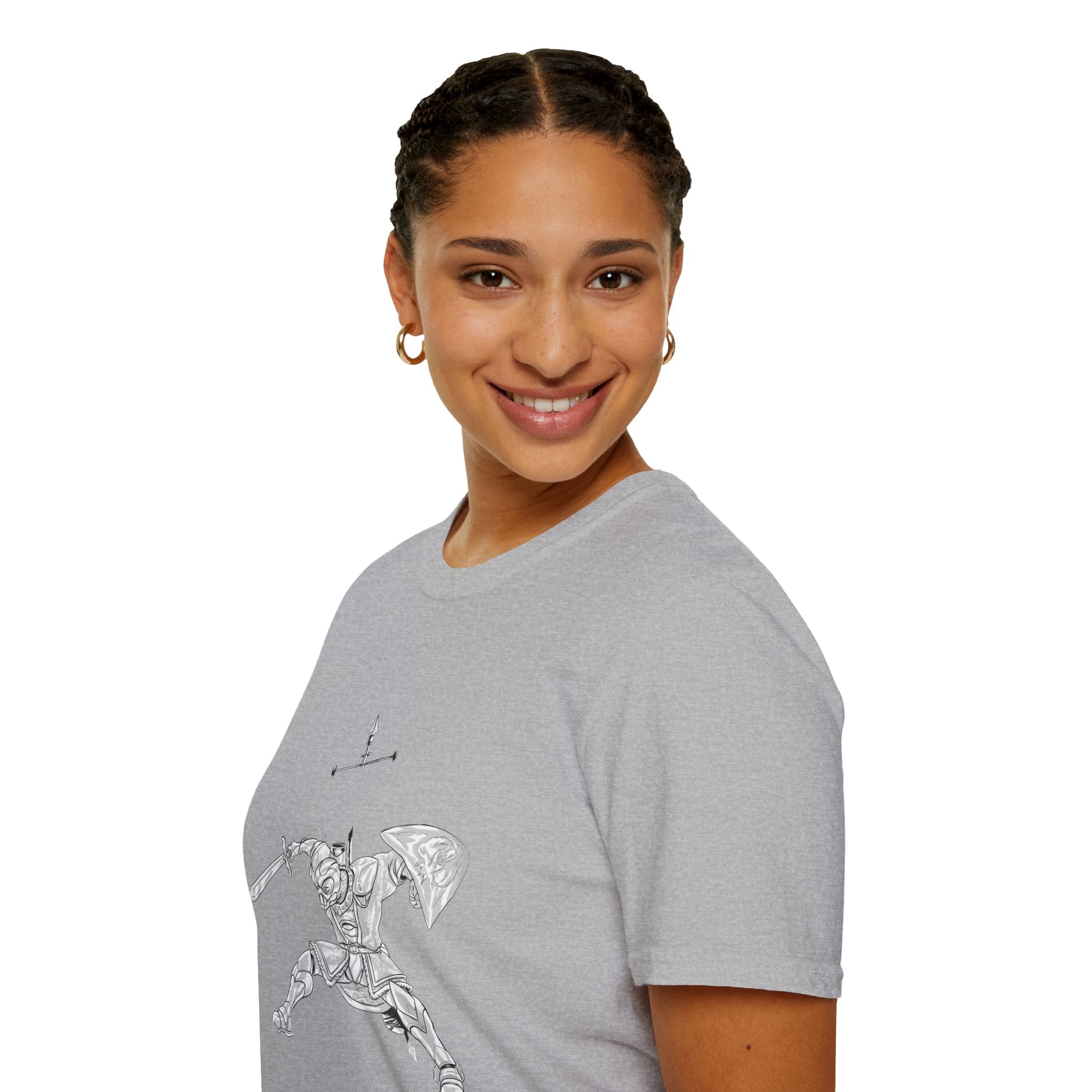 Knight Sword T-Shirt — Fantasy Armored Warrior Graphic Tee