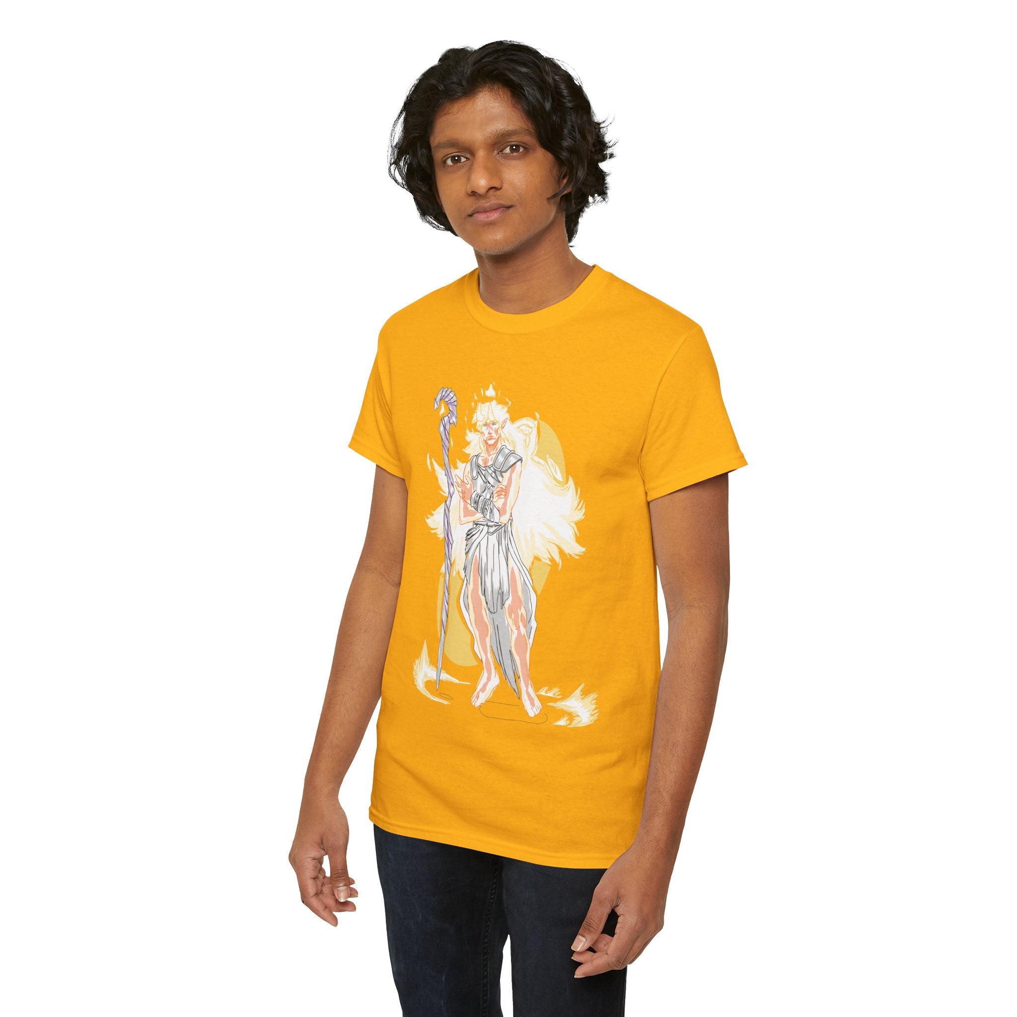 Flameborne Sorcerer Graphic Tee — Fantasy Mage Fire Sorcerer Shirt
