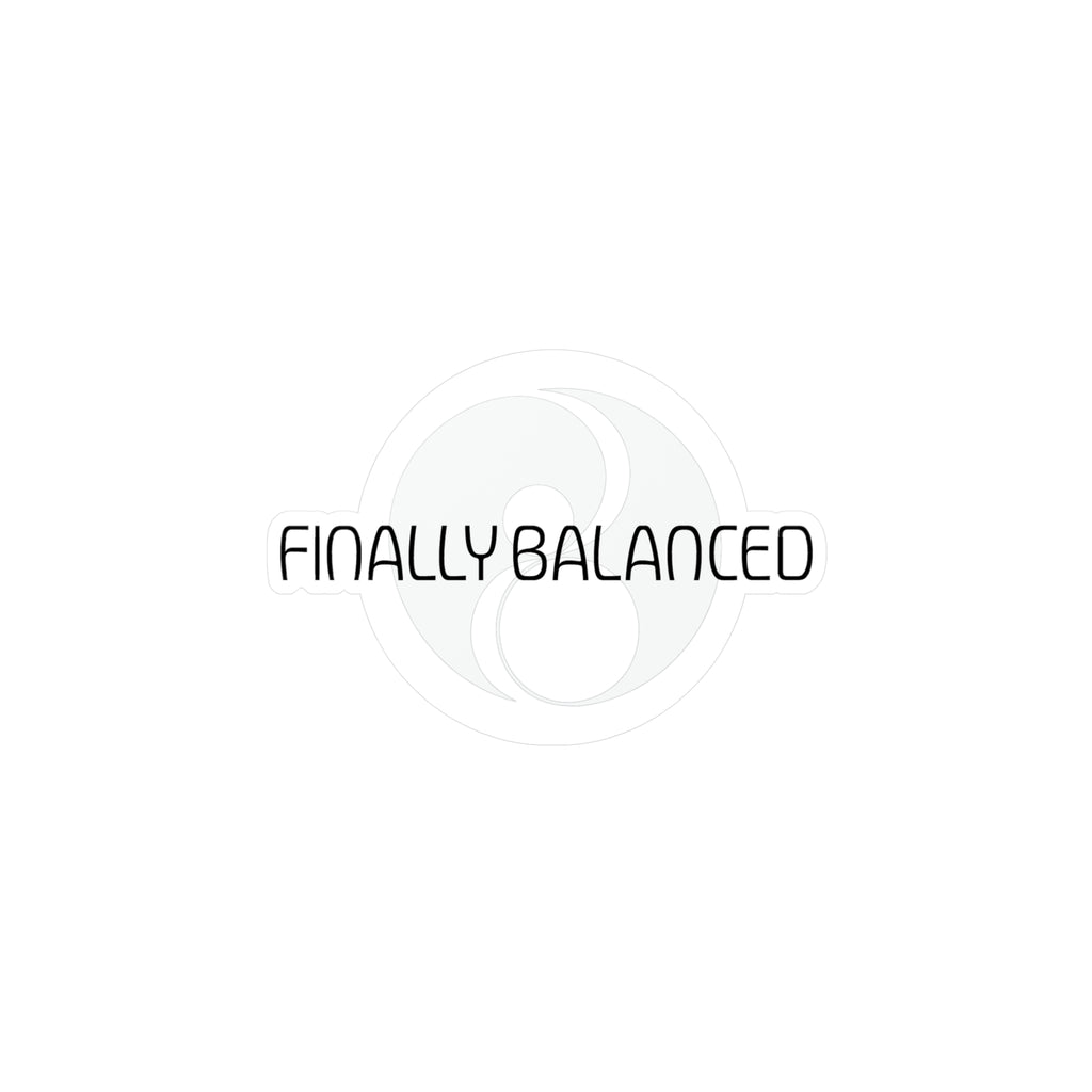 Finally Balanced Vinyl Decal — Yin Yang Sticker