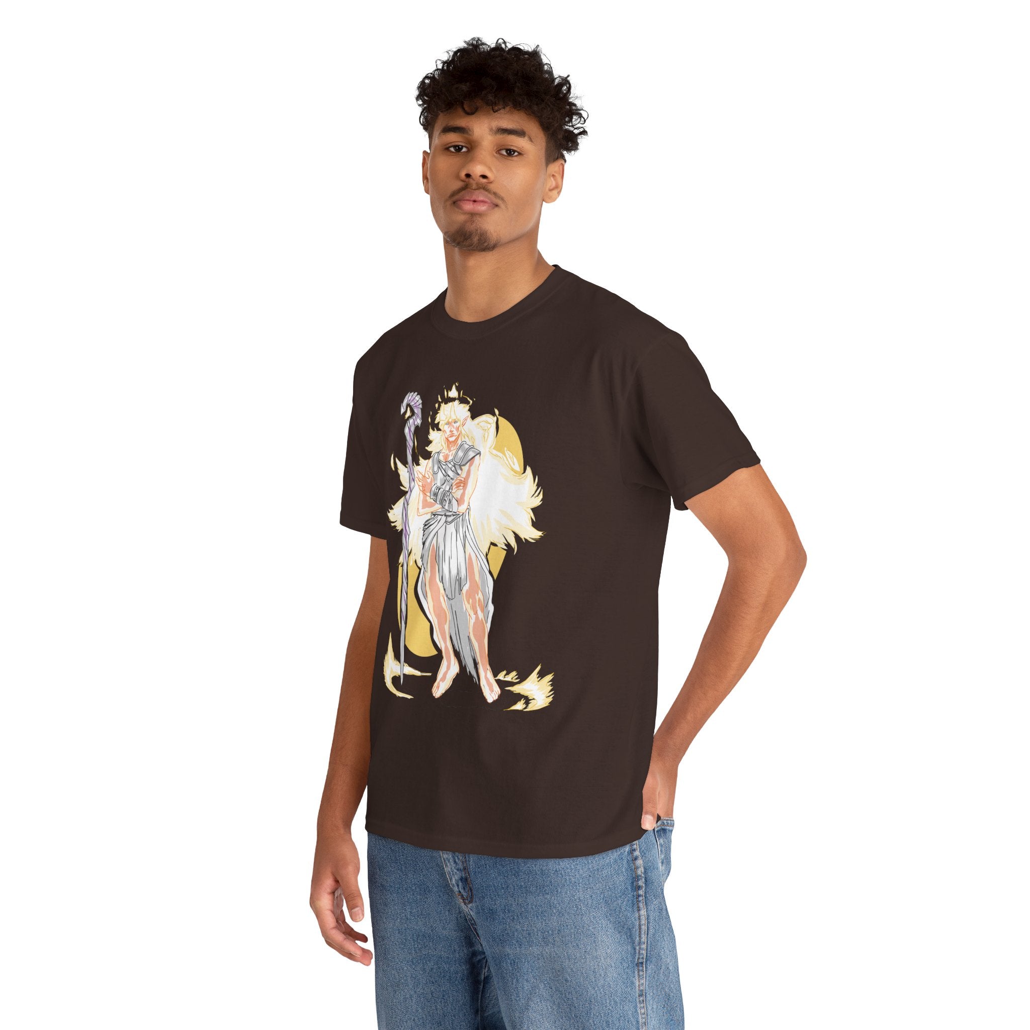 Flameborne Sorcerer Graphic Tee — Fantasy Mage Fire Sorcerer Shirt