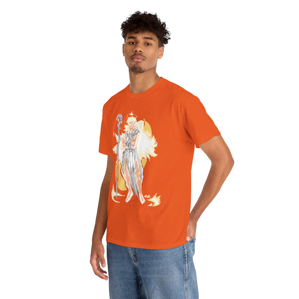 Flameborne Sorcerer Graphic Tee — Fantasy Mage Fire Sorcerer Shirt