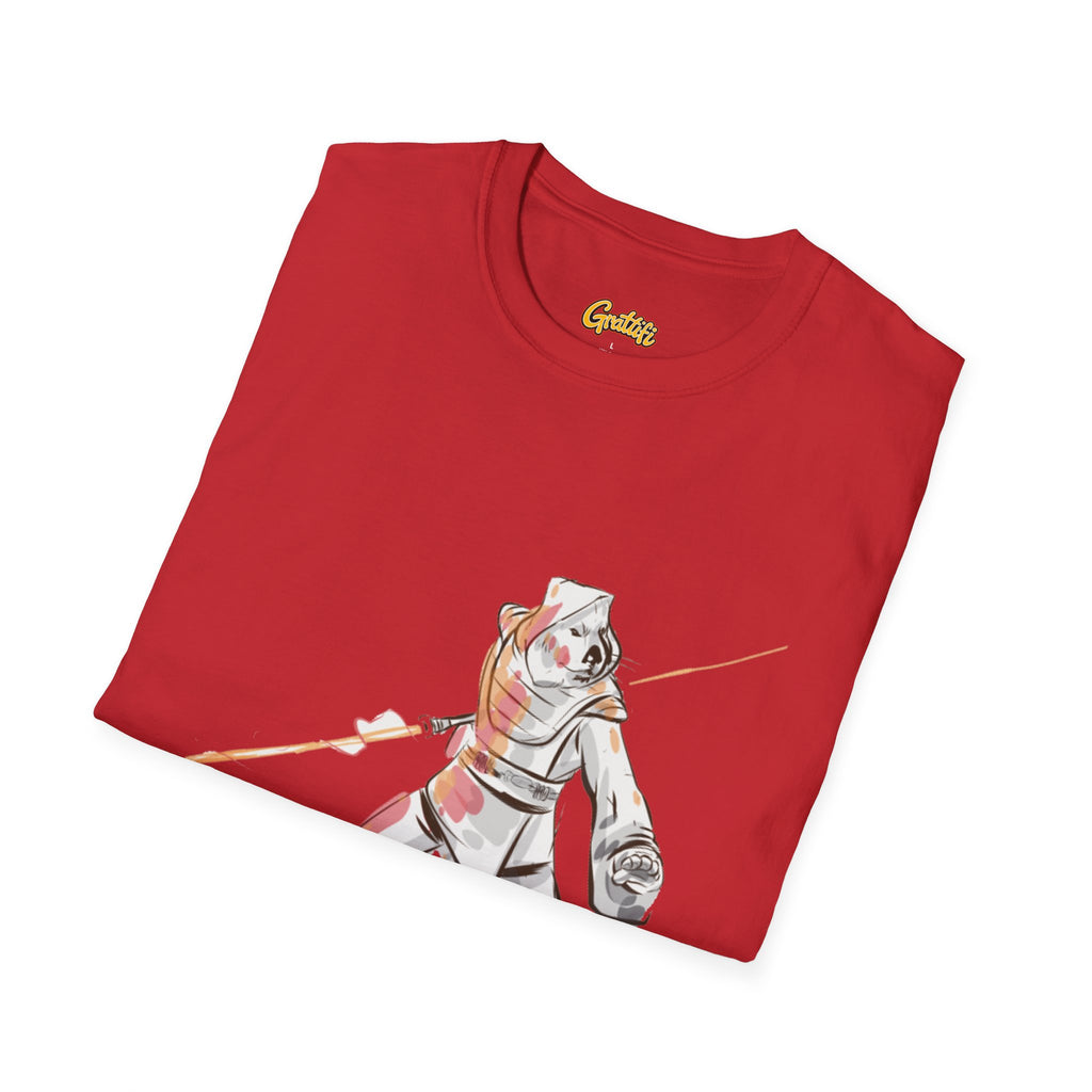 Knight Warrior Tee — Sci-Fi Illustration with energy sword