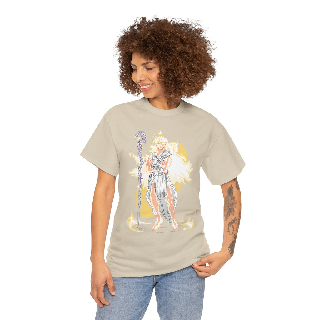 Flameborne Sorcerer Graphic Tee — Fantasy Mage Fire Sorcerer Shirt