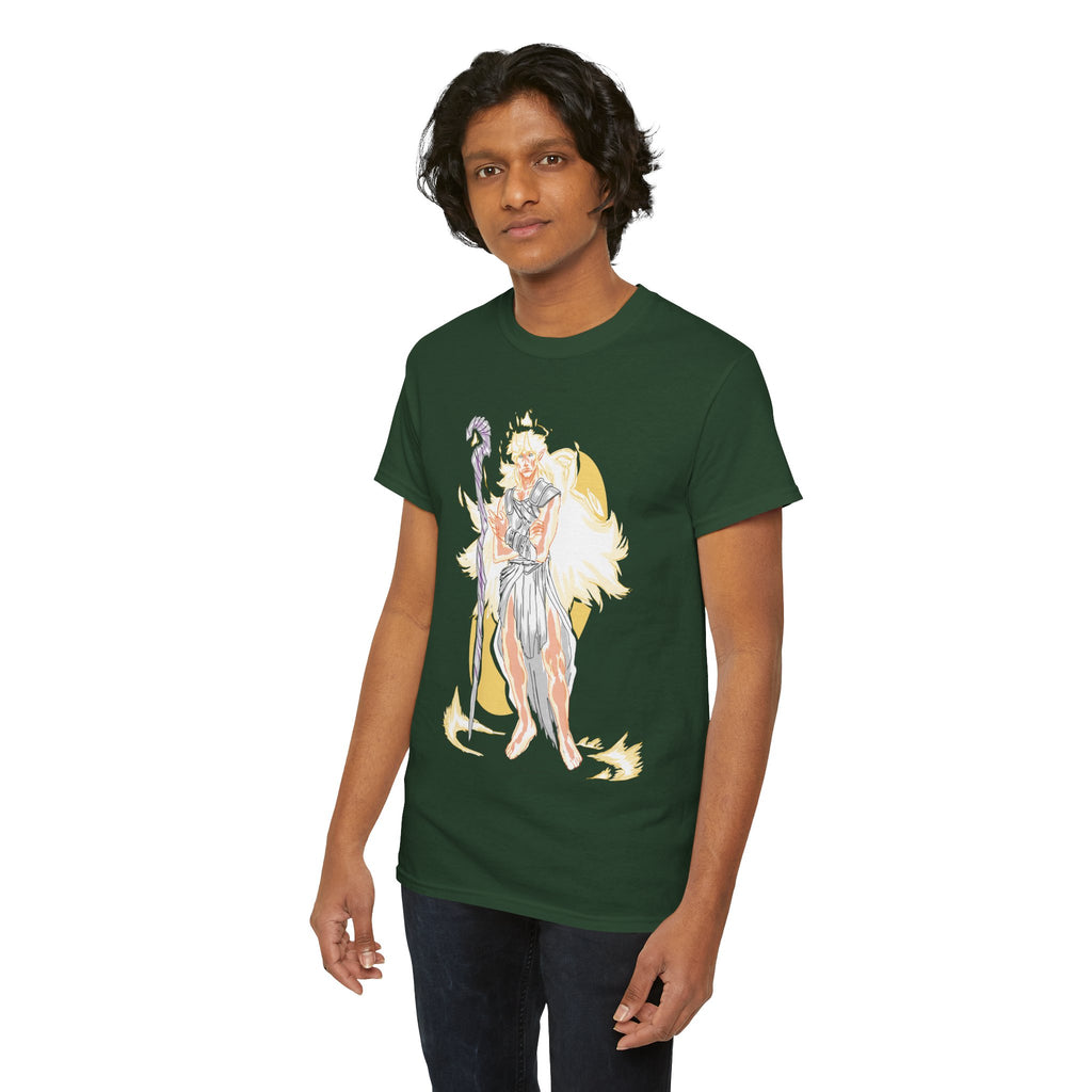 Flameborne Sorcerer Graphic Tee — Fantasy Mage Fire Sorcerer Shirt