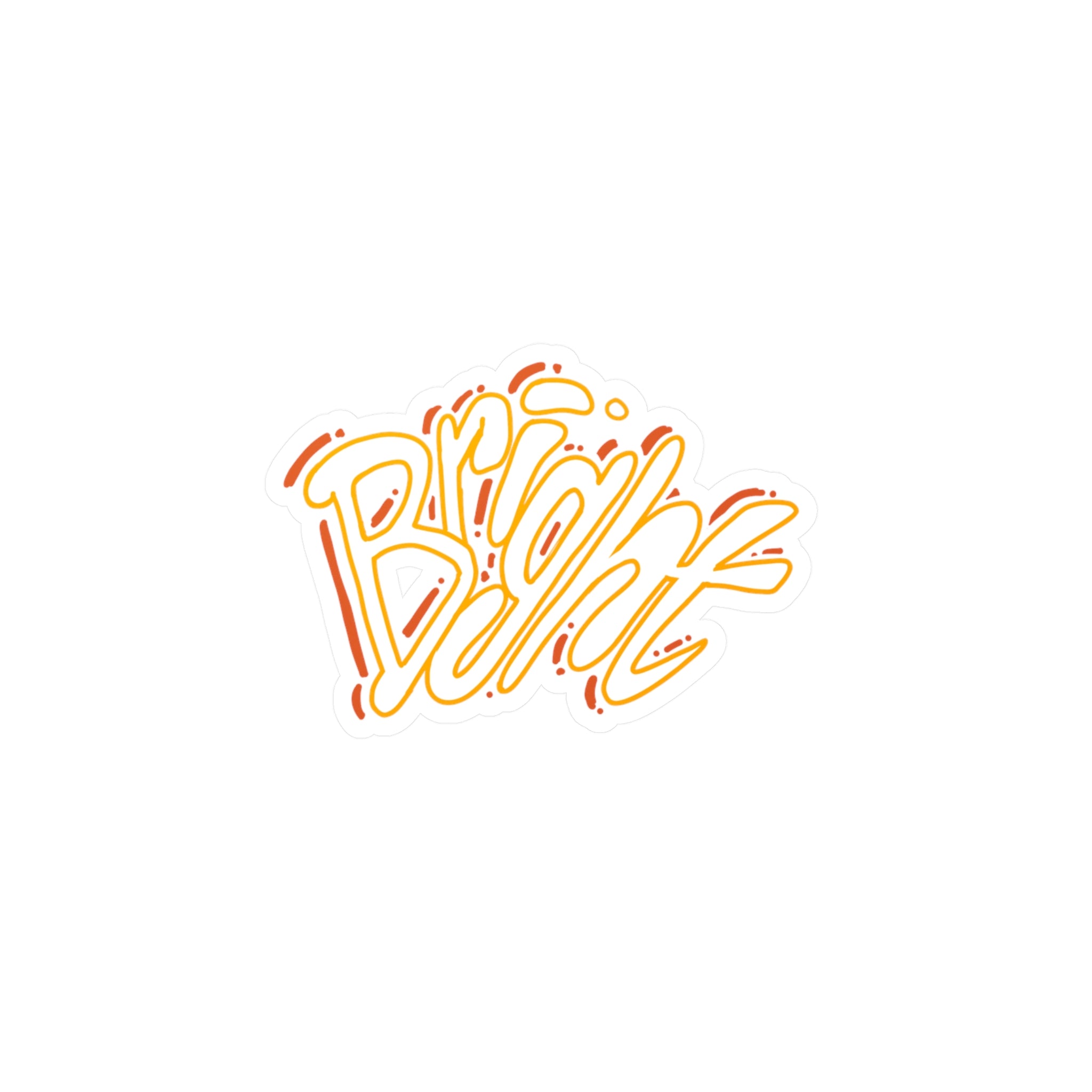 'Bright' Yellow Script Kiss-Cut Vinyl Decal
