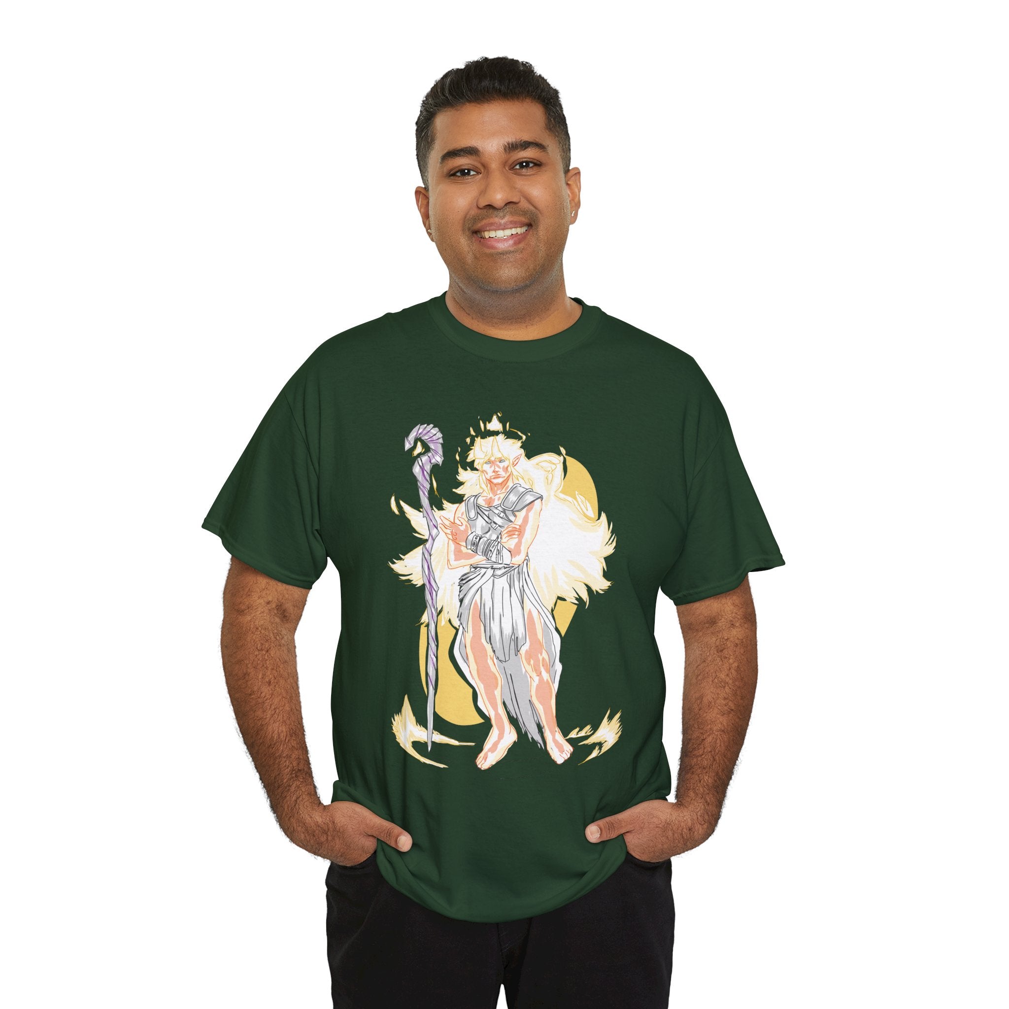 Flameborne Sorcerer Graphic Tee — Fantasy Mage Fire Sorcerer Shirt
