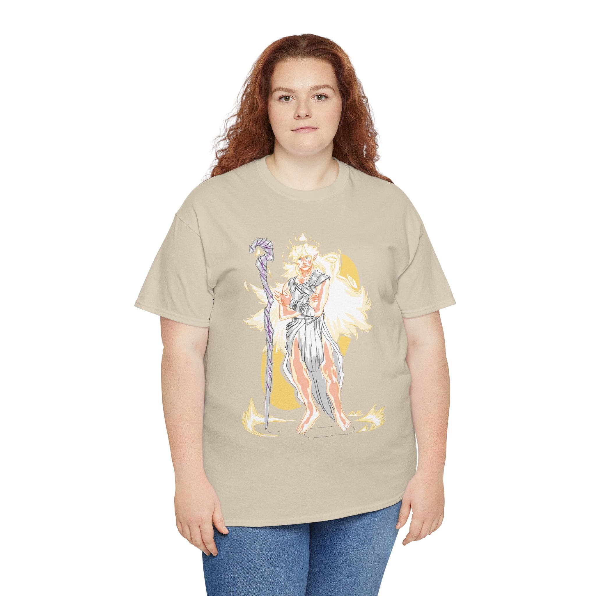 Flameborne Sorcerer Graphic Tee — Fantasy Mage Fire Sorcerer Shirt