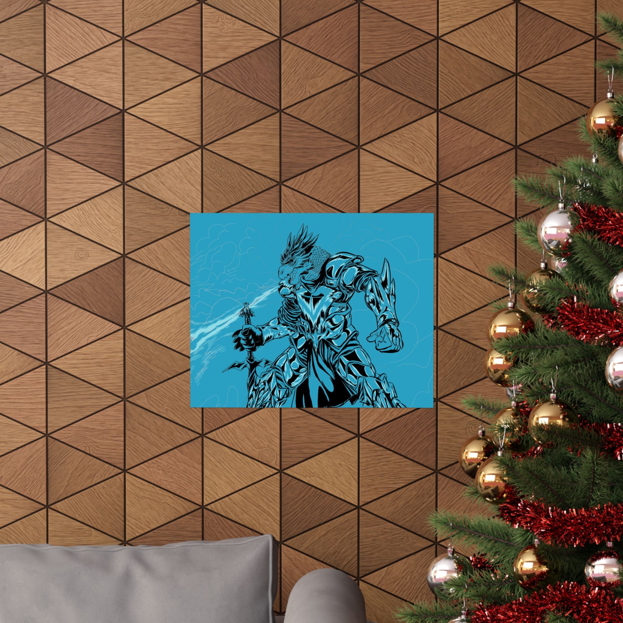 Dragonborn Warrior | Matte Poster