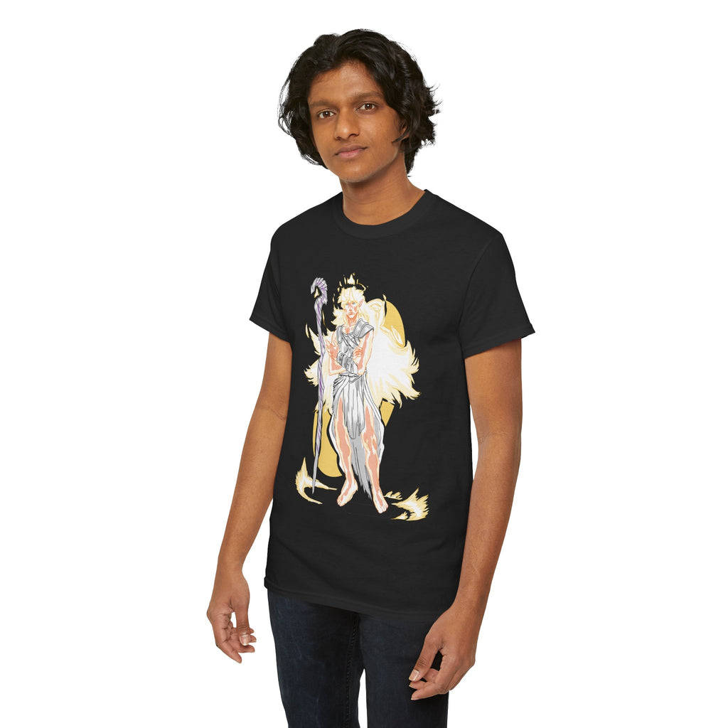 Flameborne Sorcerer Graphic Tee — Fantasy Mage Fire Sorcerer Shirt