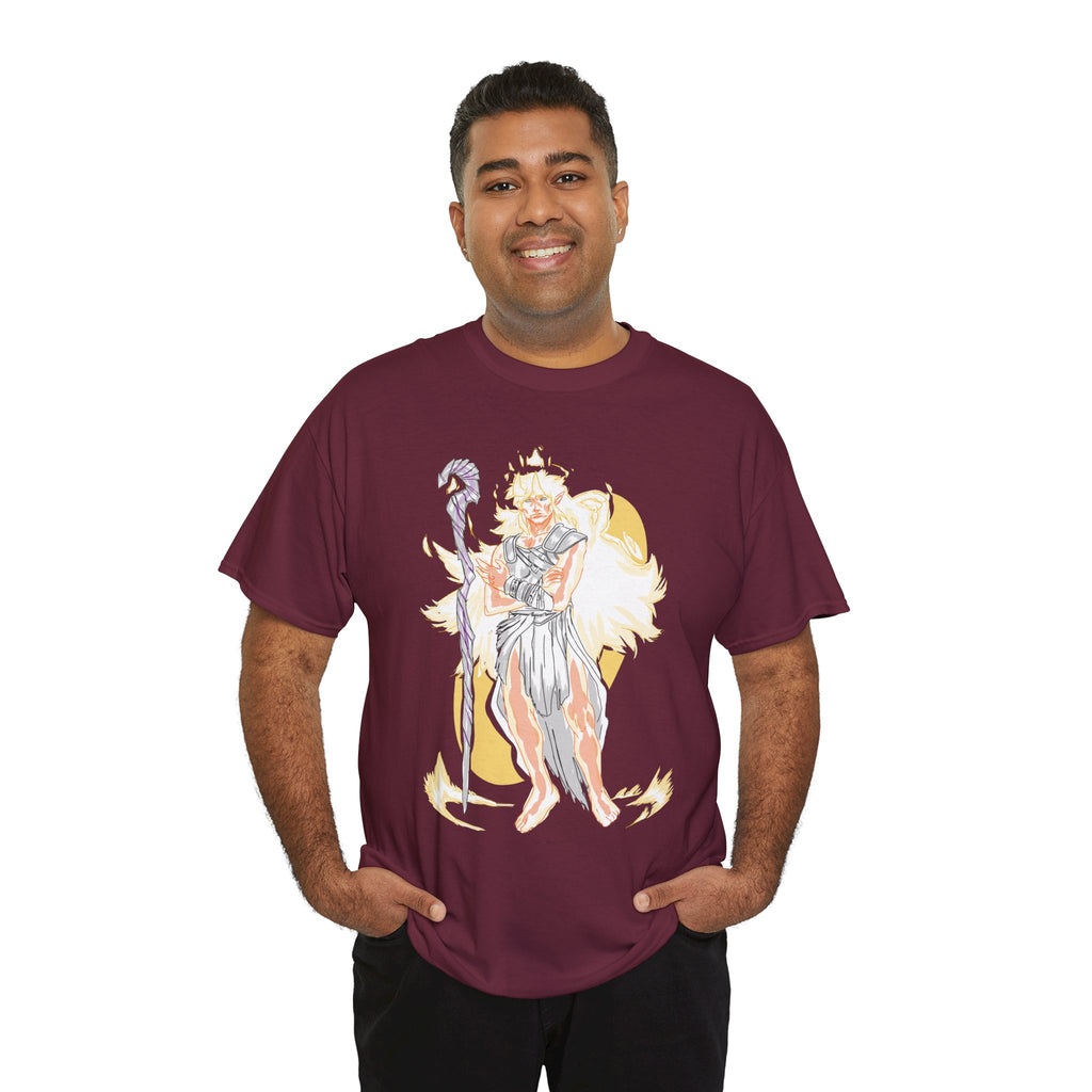 Flameborne Sorcerer Graphic Tee — Fantasy Mage Fire Sorcerer Shirt