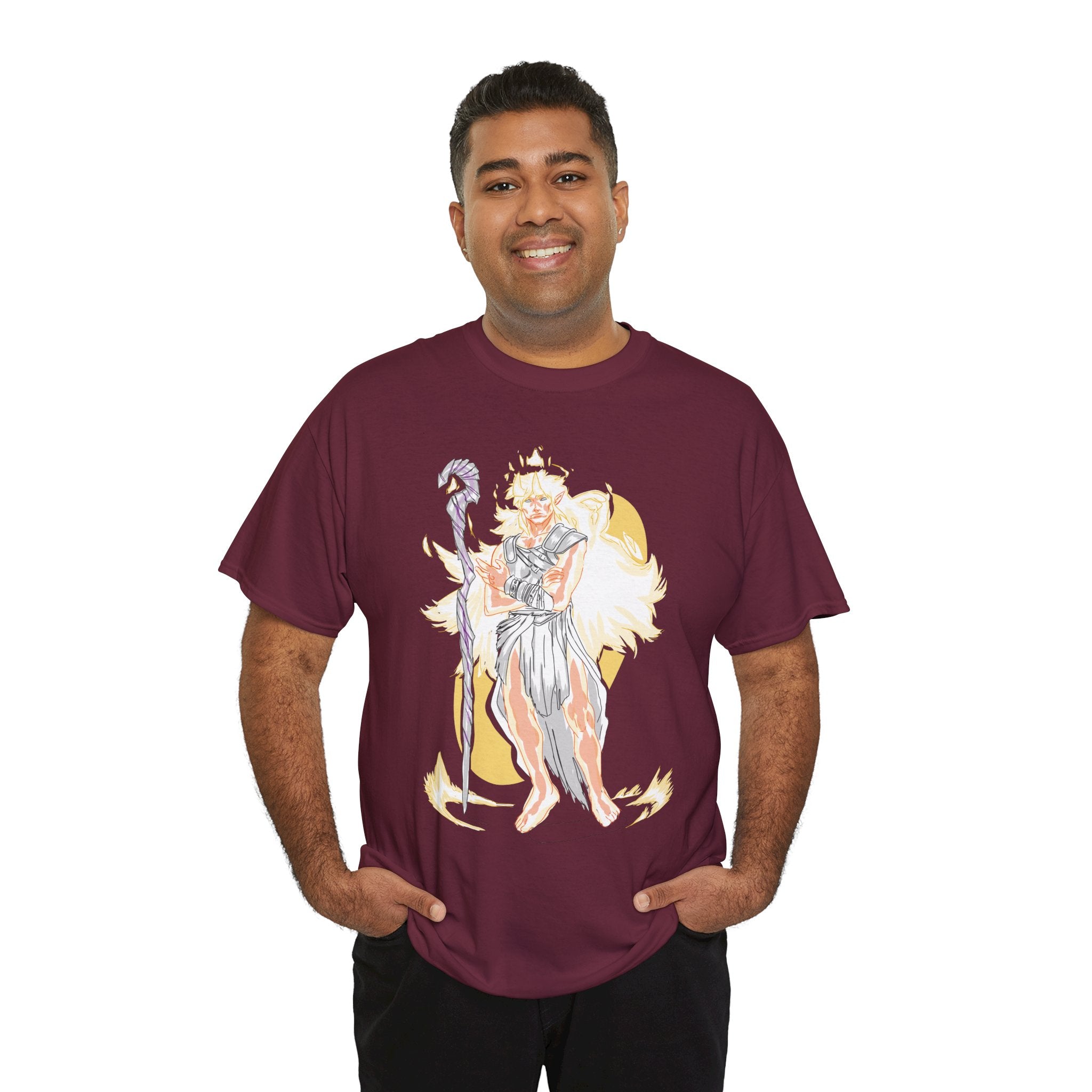 Flameborne Sorcerer Graphic Tee — Fantasy Mage Fire Sorcerer Shirt