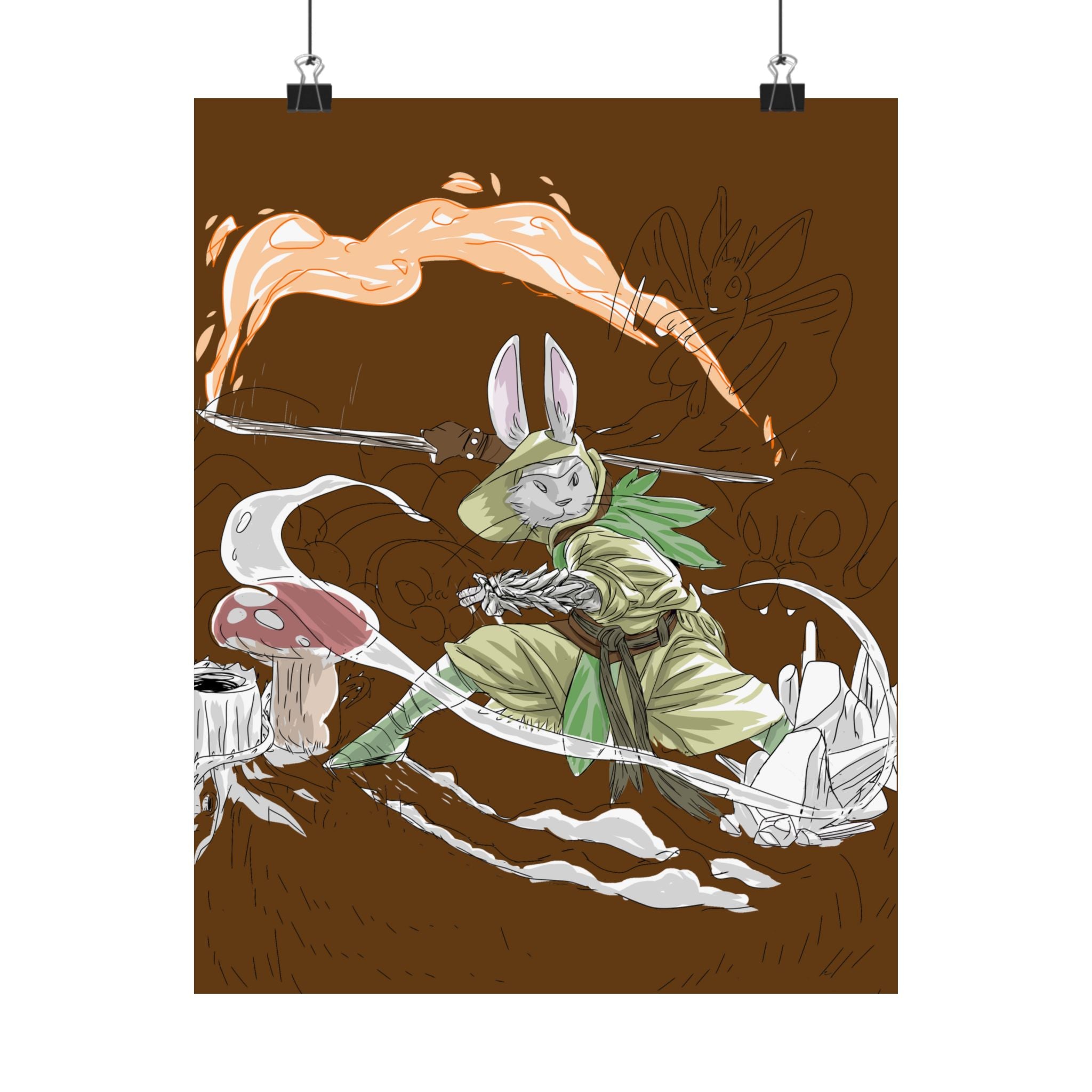 Rabbit Monk | Matte Poster