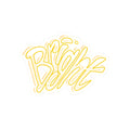 Bright Script Kiss-Cut Sticker — Yellow Handlettered Laptop Decal