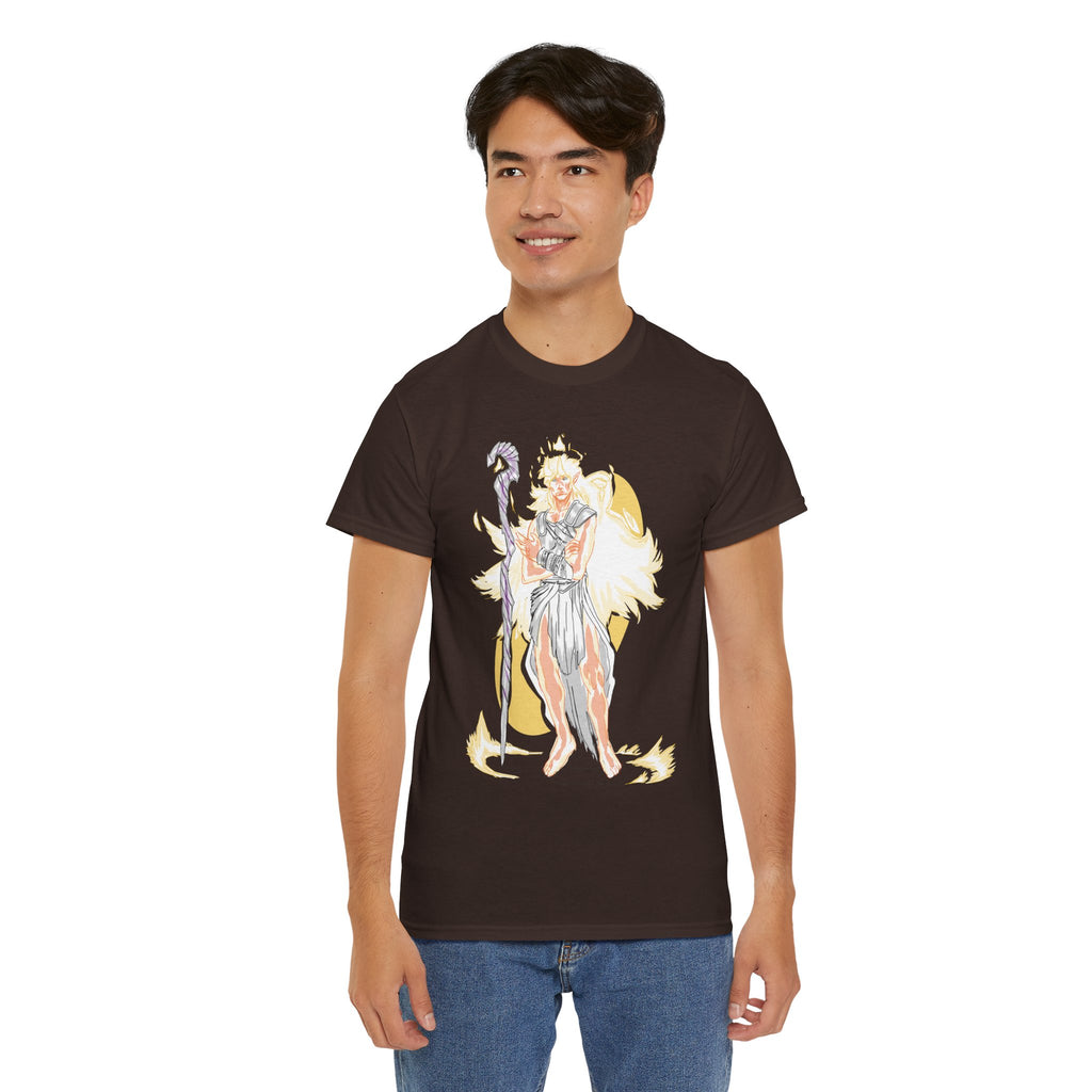 Flameborne Sorcerer Graphic Tee — Fantasy Mage Fire Sorcerer Shirt