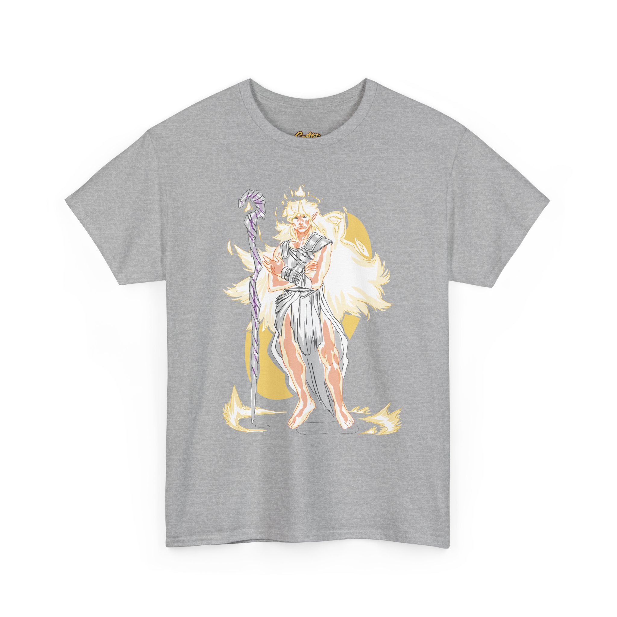 Flameborne Sorcerer Graphic Tee — Fantasy Mage Fire Sorcerer Shirt