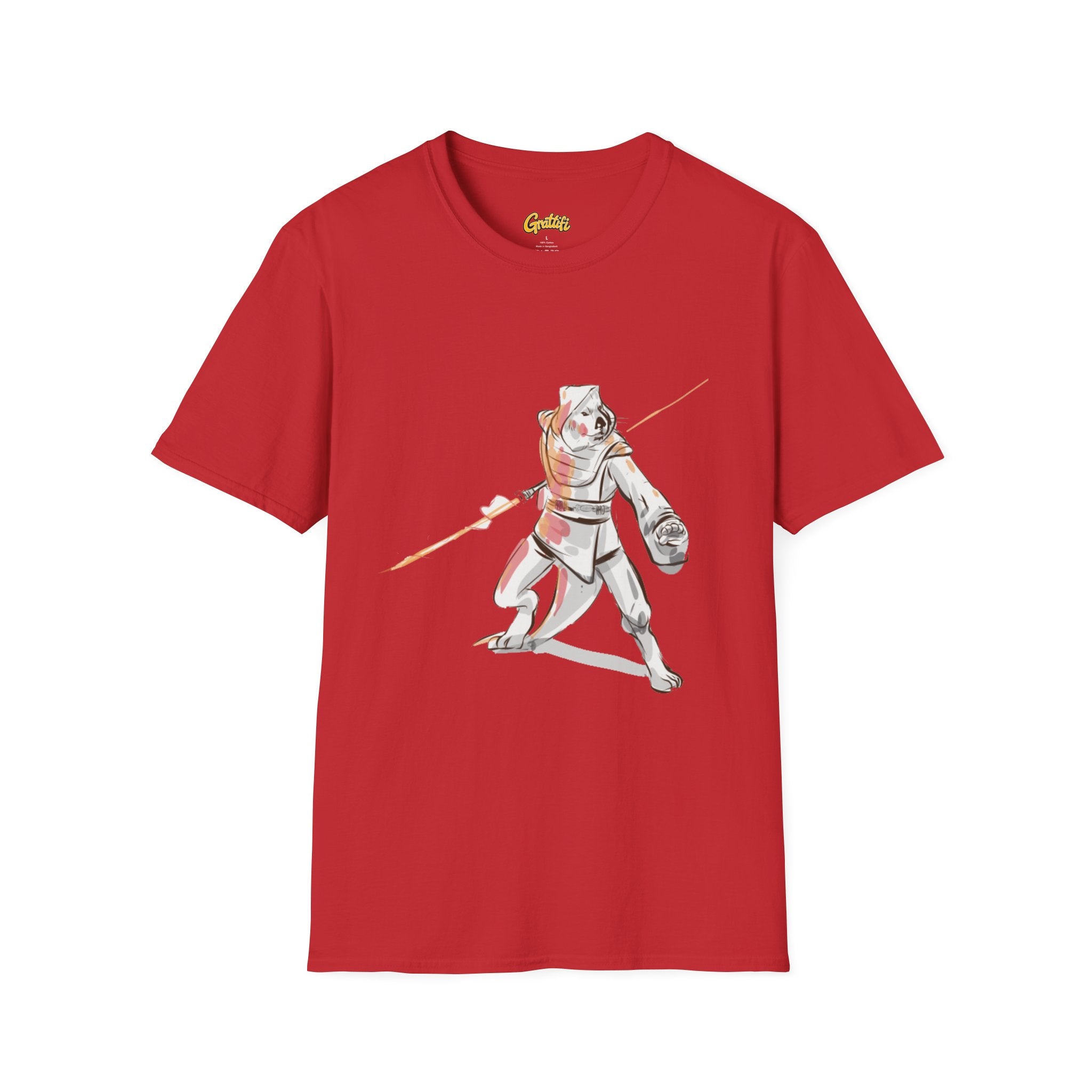 Knight Warrior Tee — Sci-Fi Illustration with energy sword