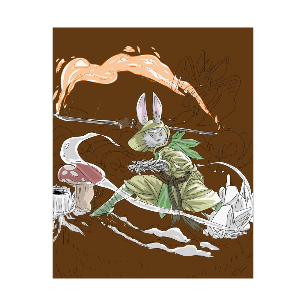 Rabbit Monk | Matte Poster