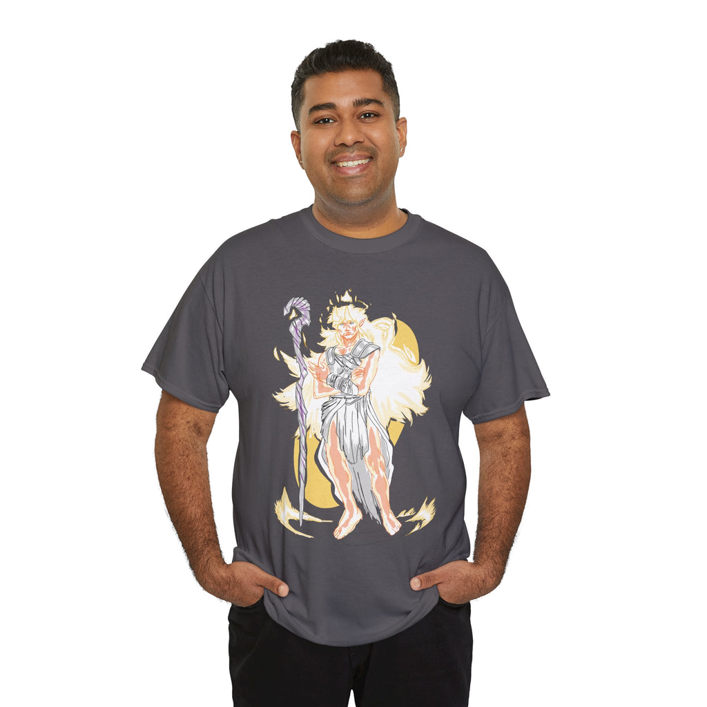 Flameborne Sorcerer Graphic Tee — Fantasy Mage Fire Sorcerer Shirt