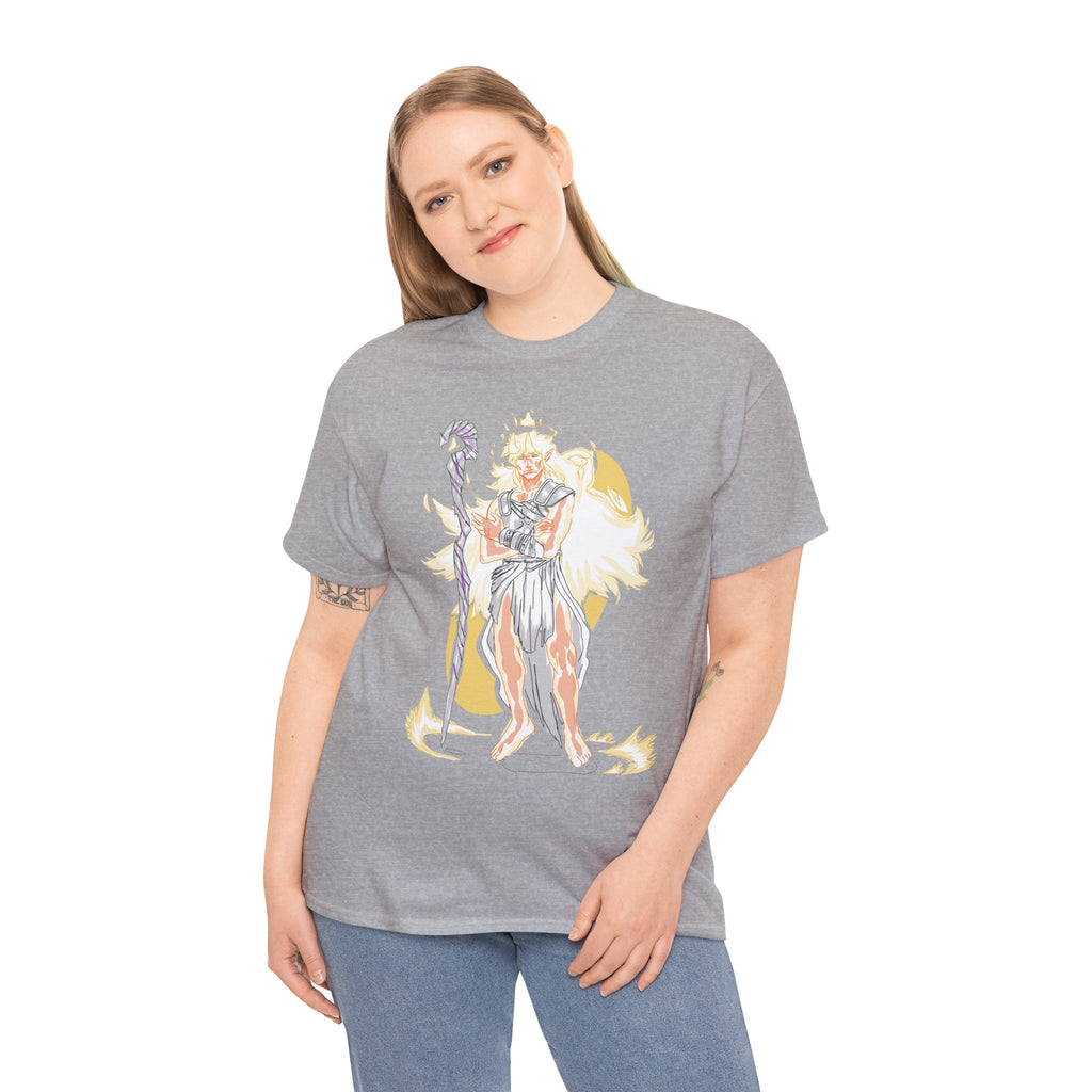 Flameborne Sorcerer Graphic Tee — Fantasy Mage Fire Sorcerer Shirt