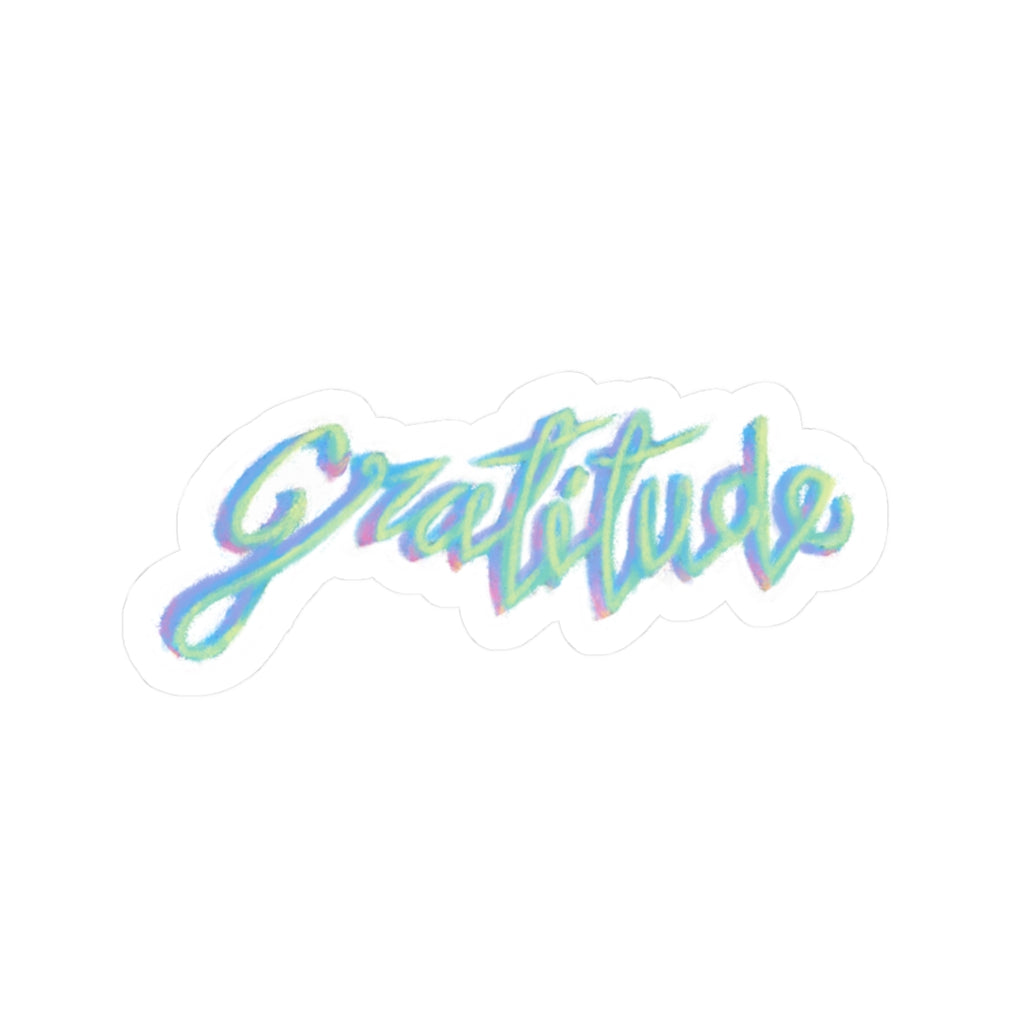 Gratitude Chalk Kiss-Cut Sticker