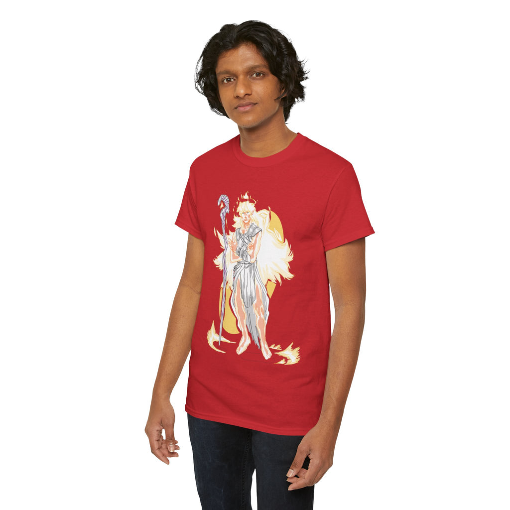 Flameborne Sorcerer Graphic Tee — Fantasy Mage Fire Sorcerer Shirt