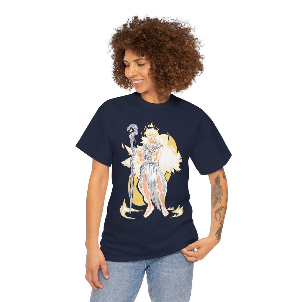 Flameborne Sorcerer Graphic Tee — Fantasy Mage Fire Sorcerer Shirt