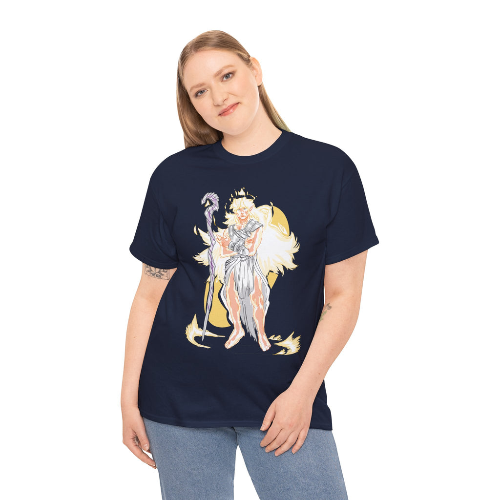 Flameborne Sorcerer Graphic Tee — Fantasy Mage Fire Sorcerer Shirt
