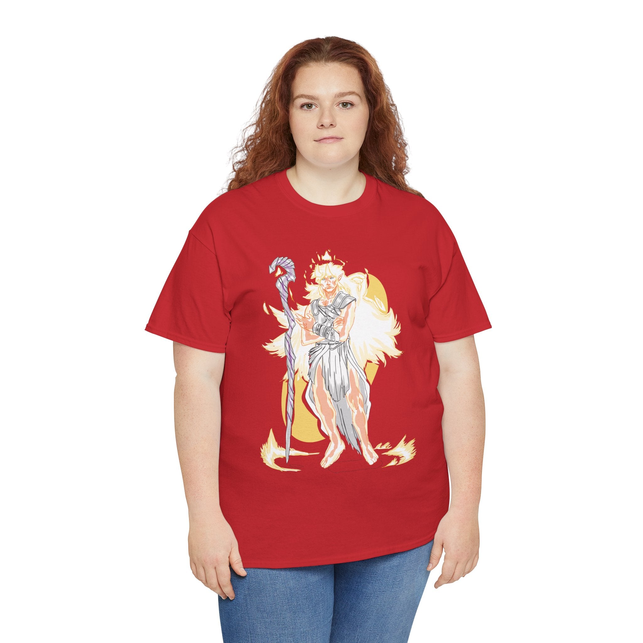 Flameborne Sorcerer Graphic Tee — Fantasy Mage Fire Sorcerer Shirt