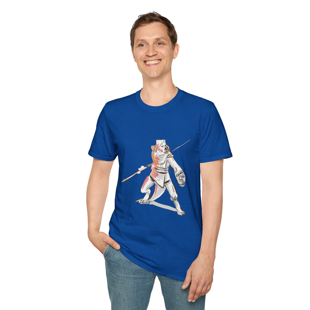 Knight Warrior Tee — Sci-Fi Illustration with energy sword