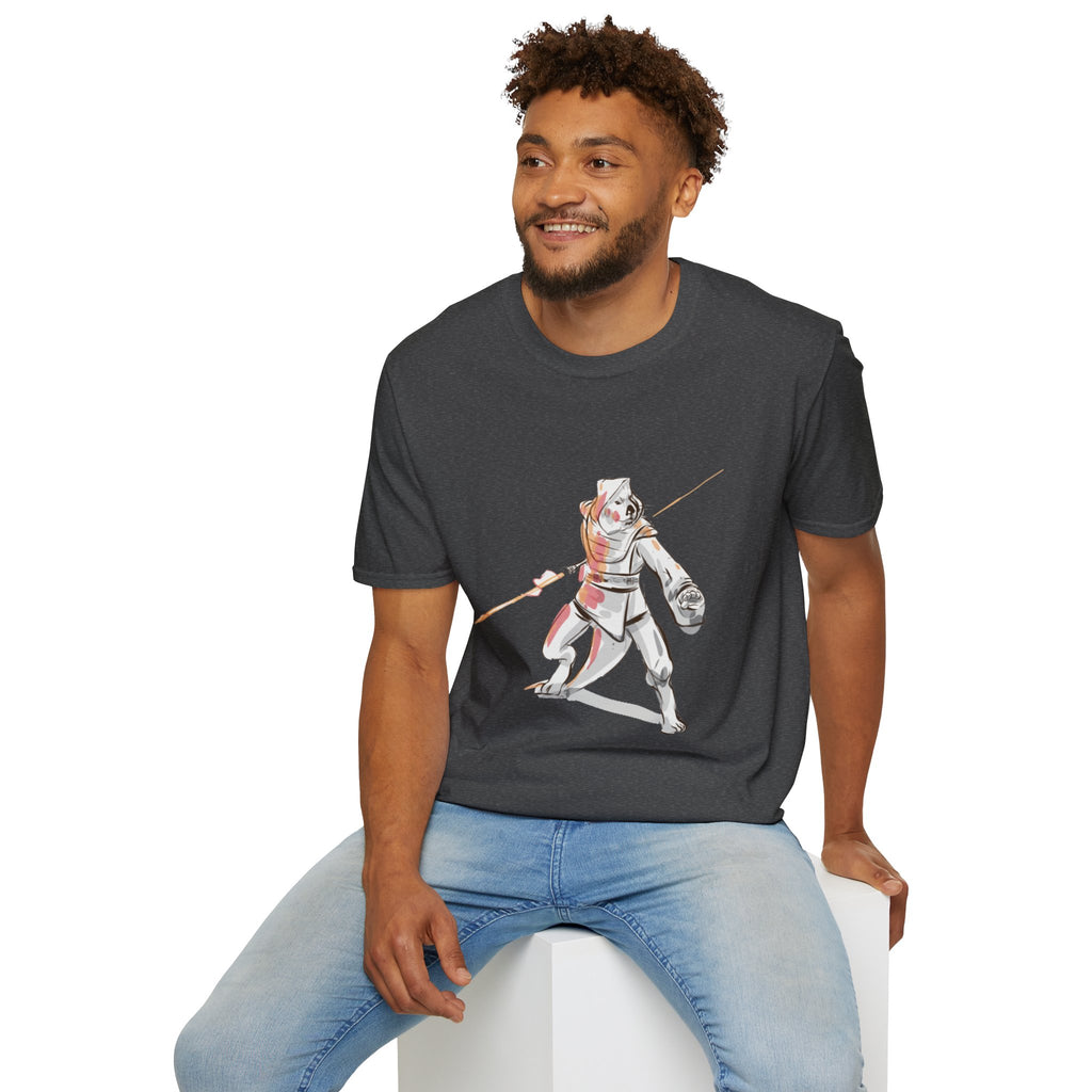 Knight Warrior Tee — Sci-Fi Illustration with energy sword