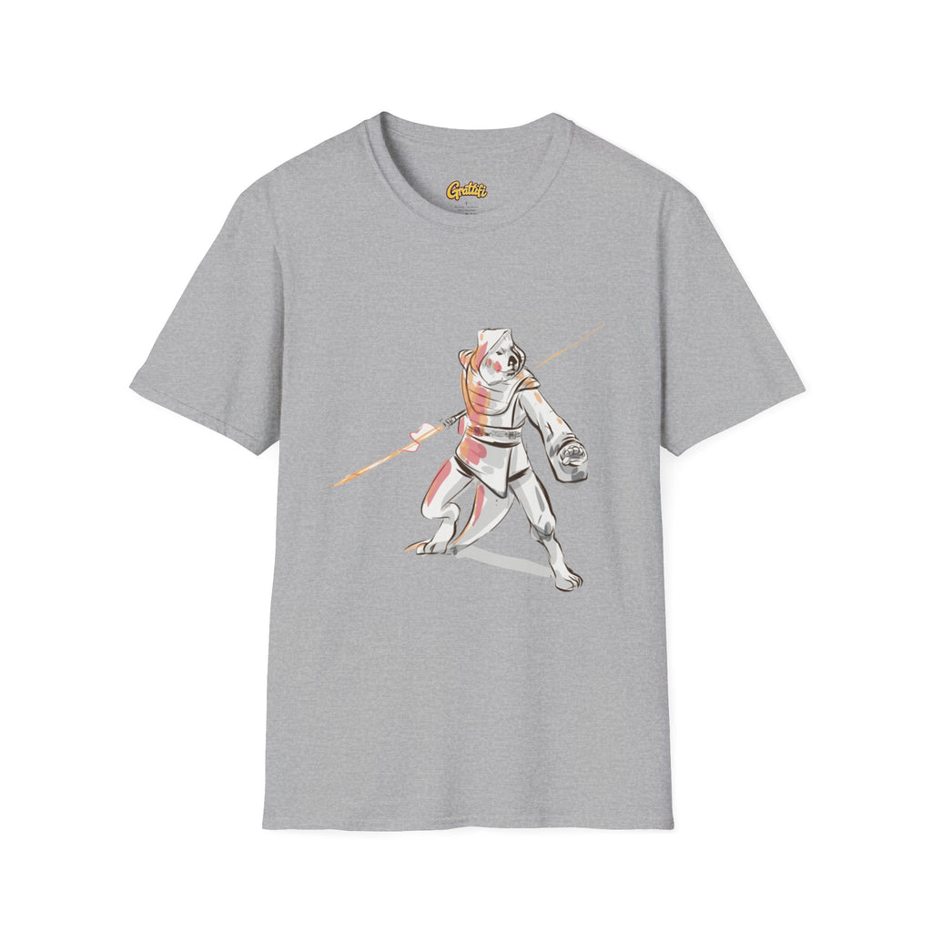 Knight Warrior Tee — Sci-Fi Illustration with energy sword