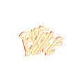 'Bright' Yellow Script Kiss-Cut Vinyl Decal