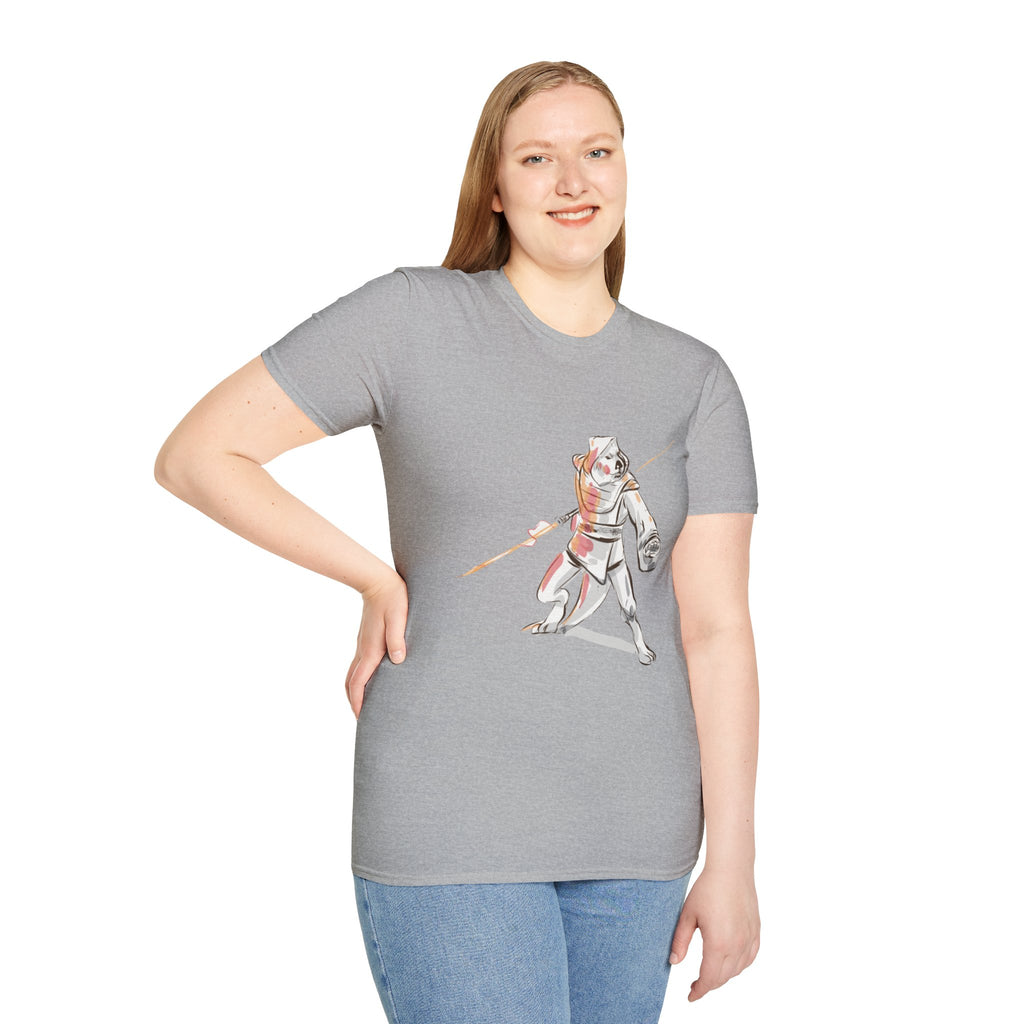 Knight Warrior Tee — Sci-Fi Illustration with energy sword
