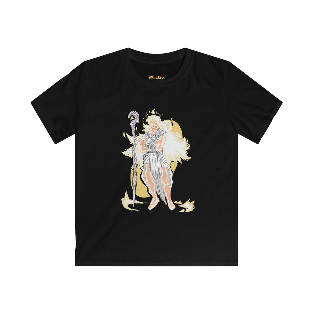 Kids Phoenix Warrior T-Shirt – Fantasy Fire Mage Graphic Tee for Boys & Girls – Orange Mythical Hero Shirt