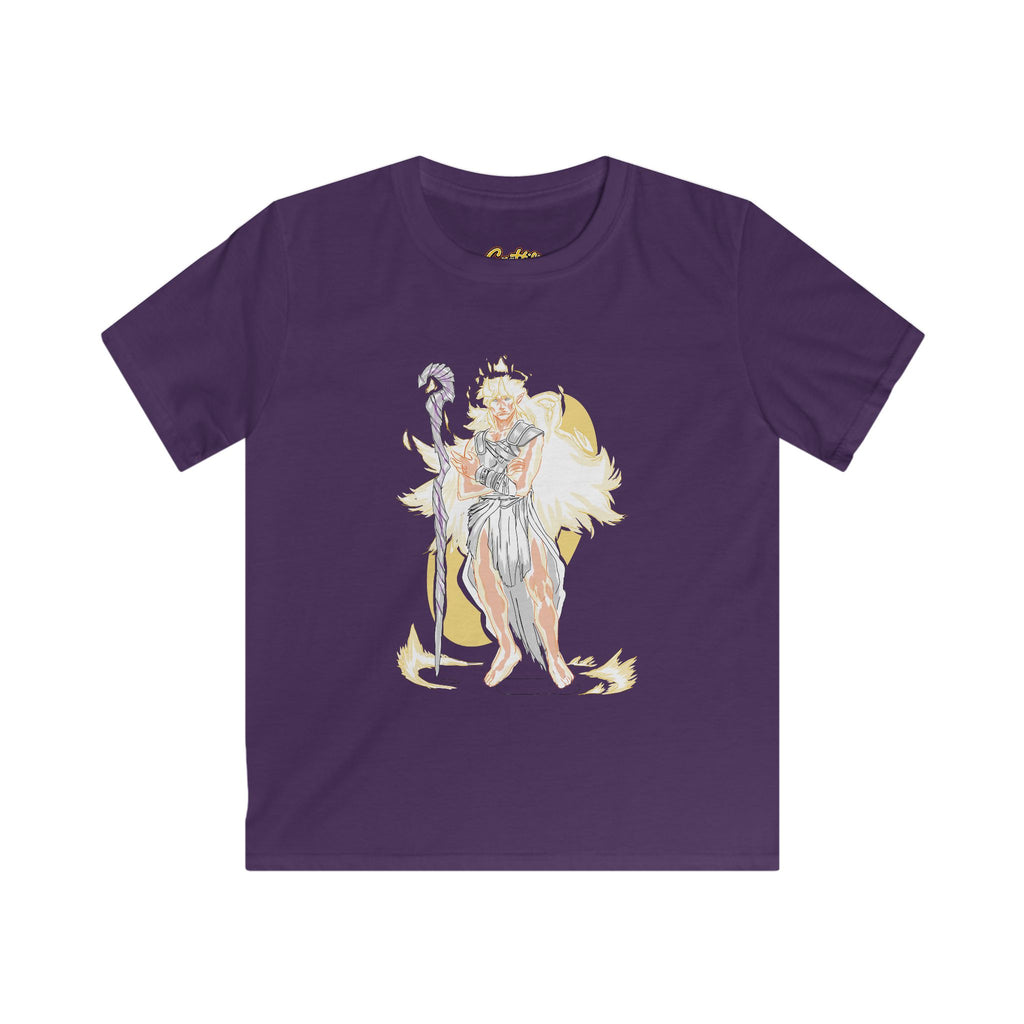 Kids Phoenix Warrior T-Shirt – Fantasy Fire Mage Graphic Tee for Boys & Girls – Orange Mythical Hero Shirt