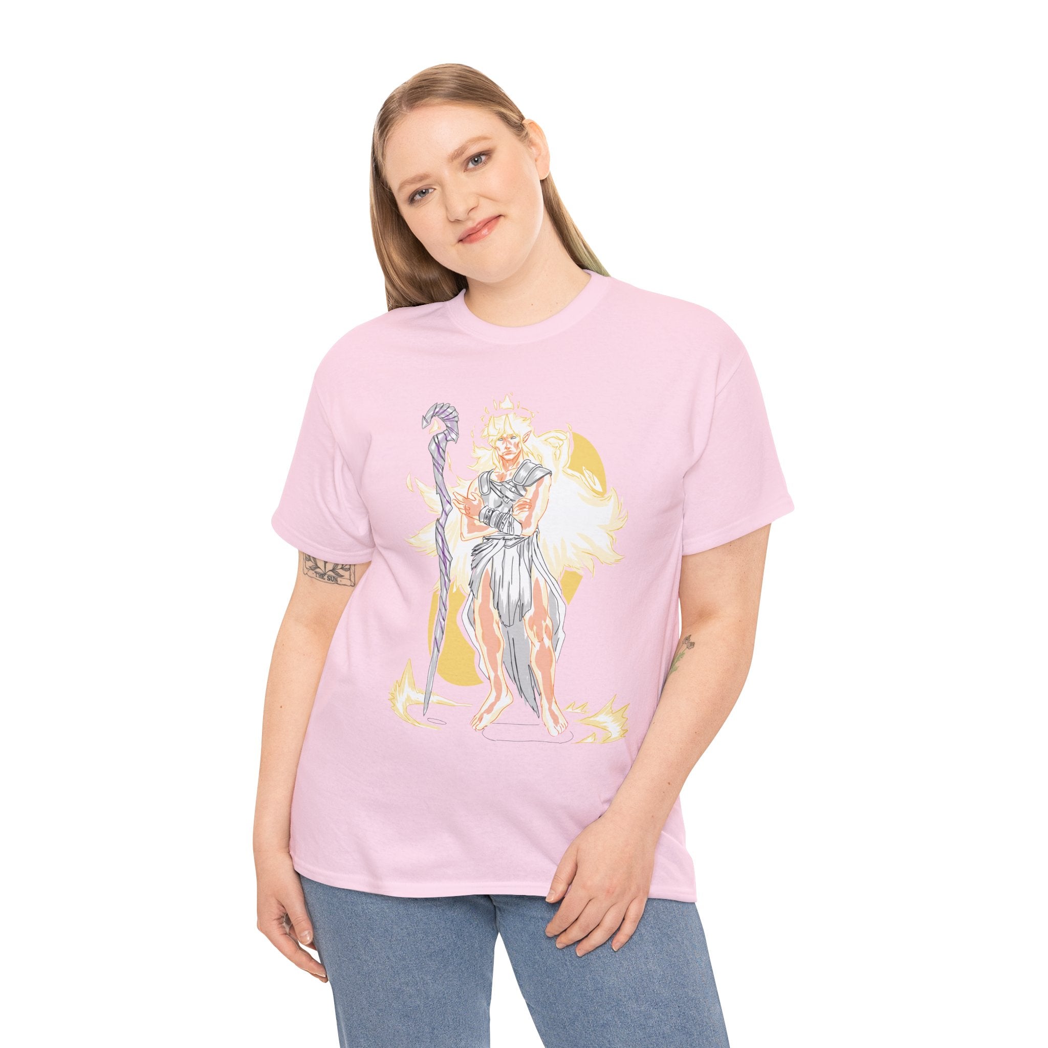 Flameborne Sorcerer Graphic Tee — Fantasy Mage Fire Sorcerer Shirt