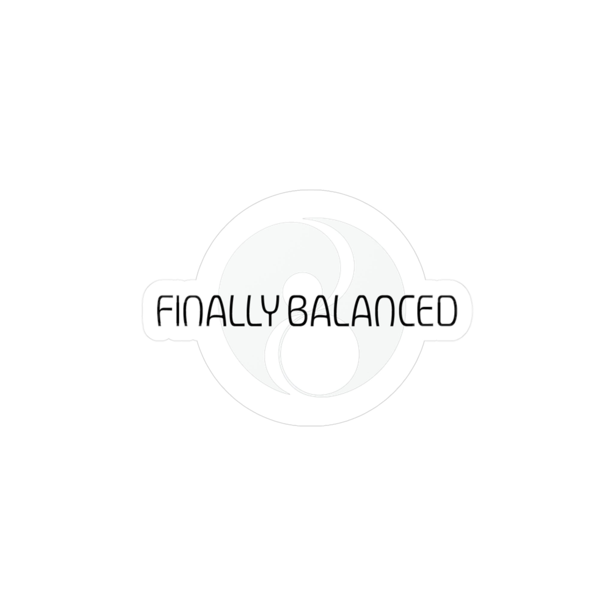 Finally Balanced Vinyl Decal — Yin Yang Sticker