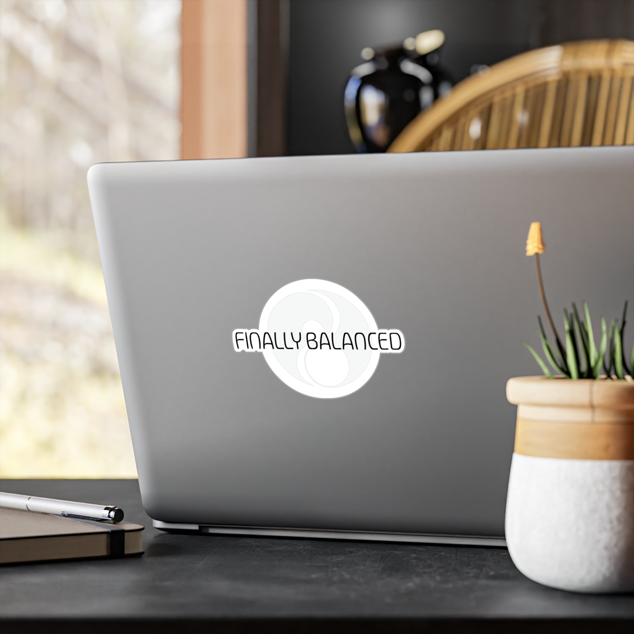 Finally Balanced Vinyl Decal — Yin Yang Sticker