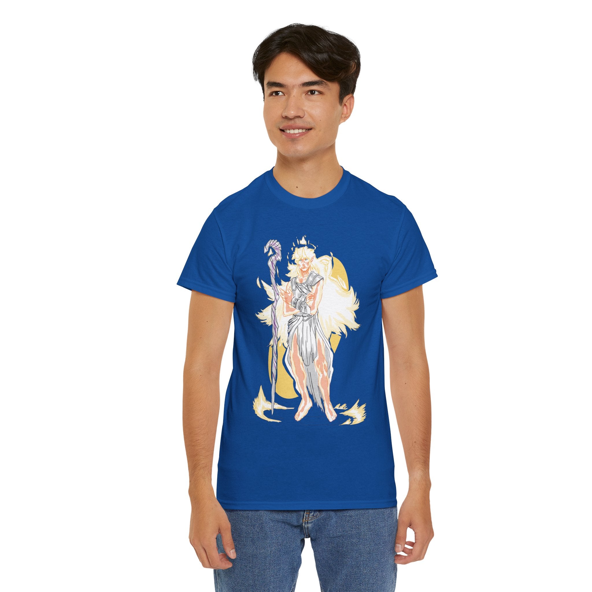 Flameborne Sorcerer Graphic Tee — Fantasy Mage Fire Sorcerer Shirt