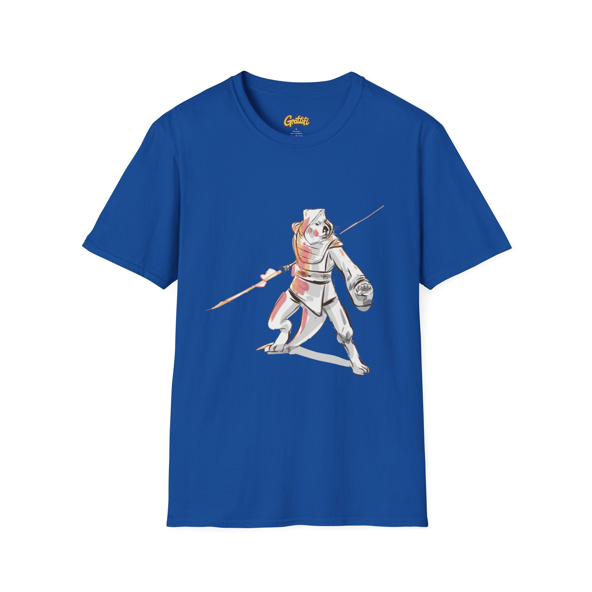 Knight Warrior Tee — Sci-Fi Illustration with energy sword
