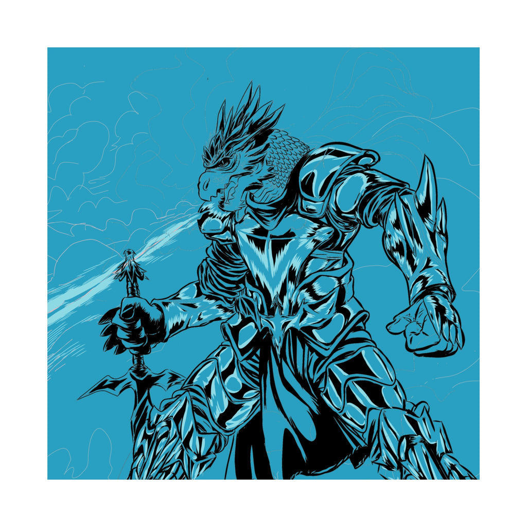 Dragonborn Warrior | Matte Poster