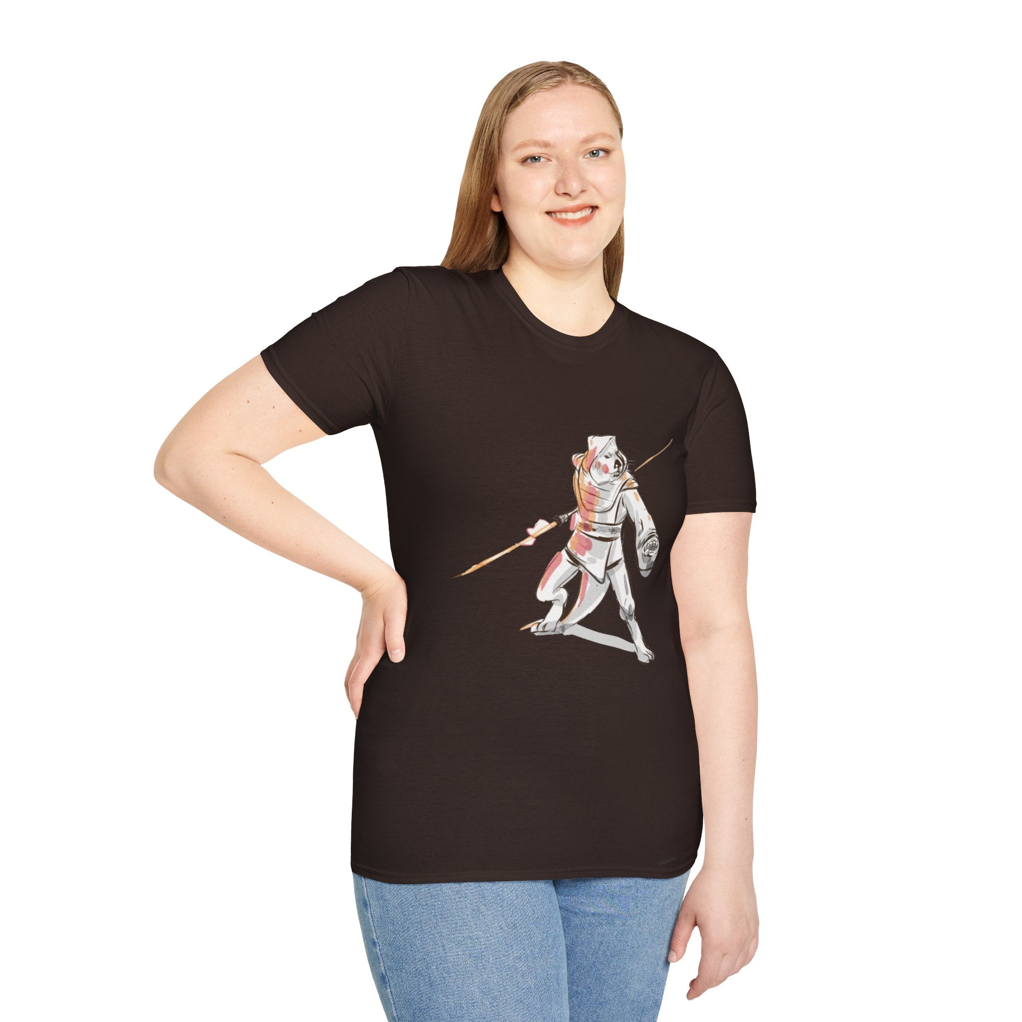 Knight Warrior Tee — Sci-Fi Illustration with energy sword