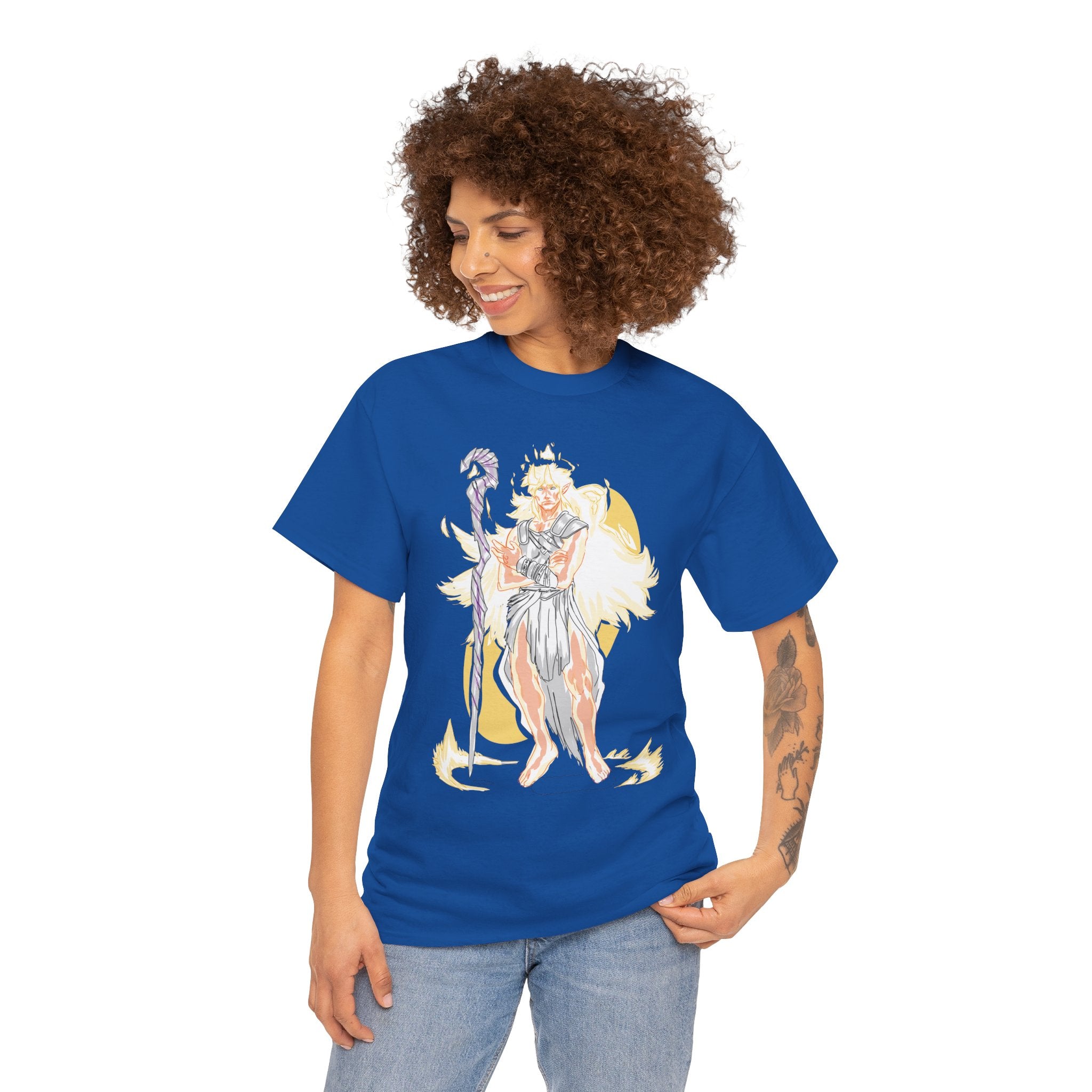 Flameborne Sorcerer Graphic Tee — Fantasy Mage Fire Sorcerer Shirt