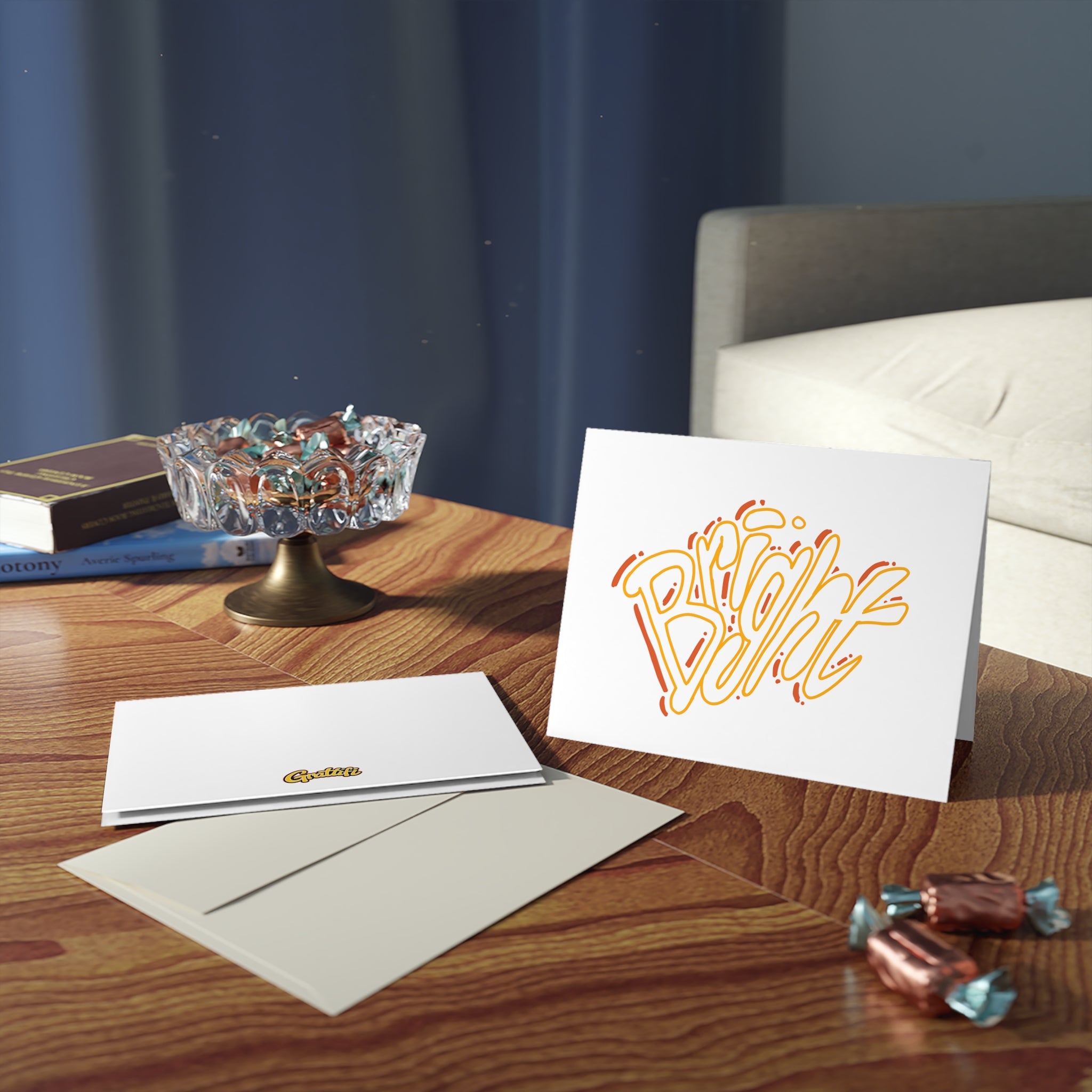 Greeting Cards - 'Bright  Hand-Lettered Card Set (8/16/24 pcs)