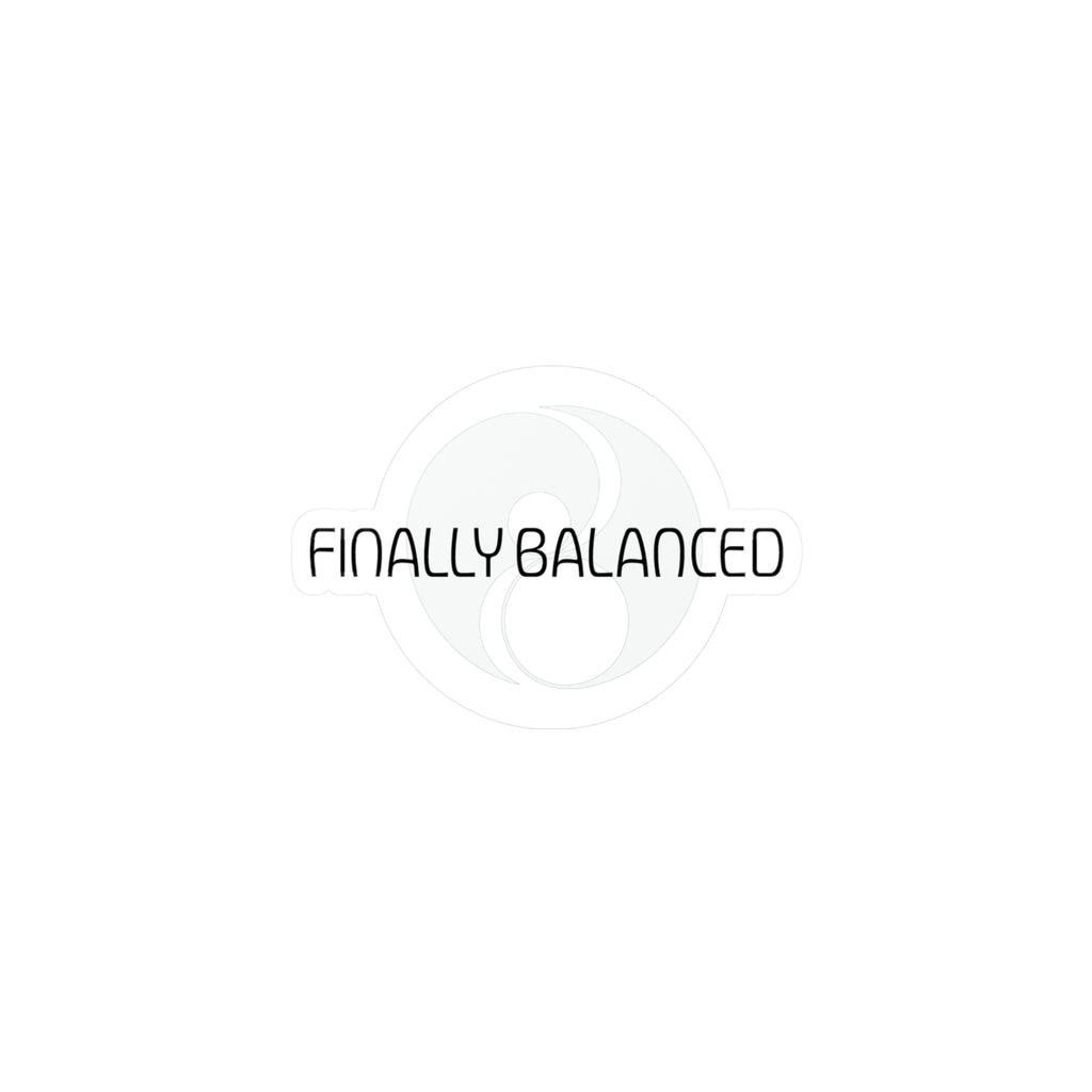 Finally Balanced Vinyl Decal — Yin Yang Sticker