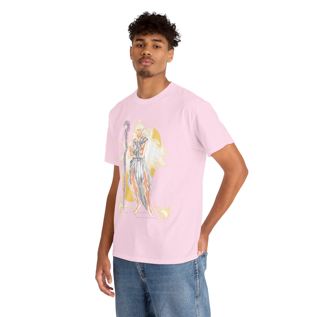 Flameborne Sorcerer Graphic Tee — Fantasy Mage Fire Sorcerer Shirt