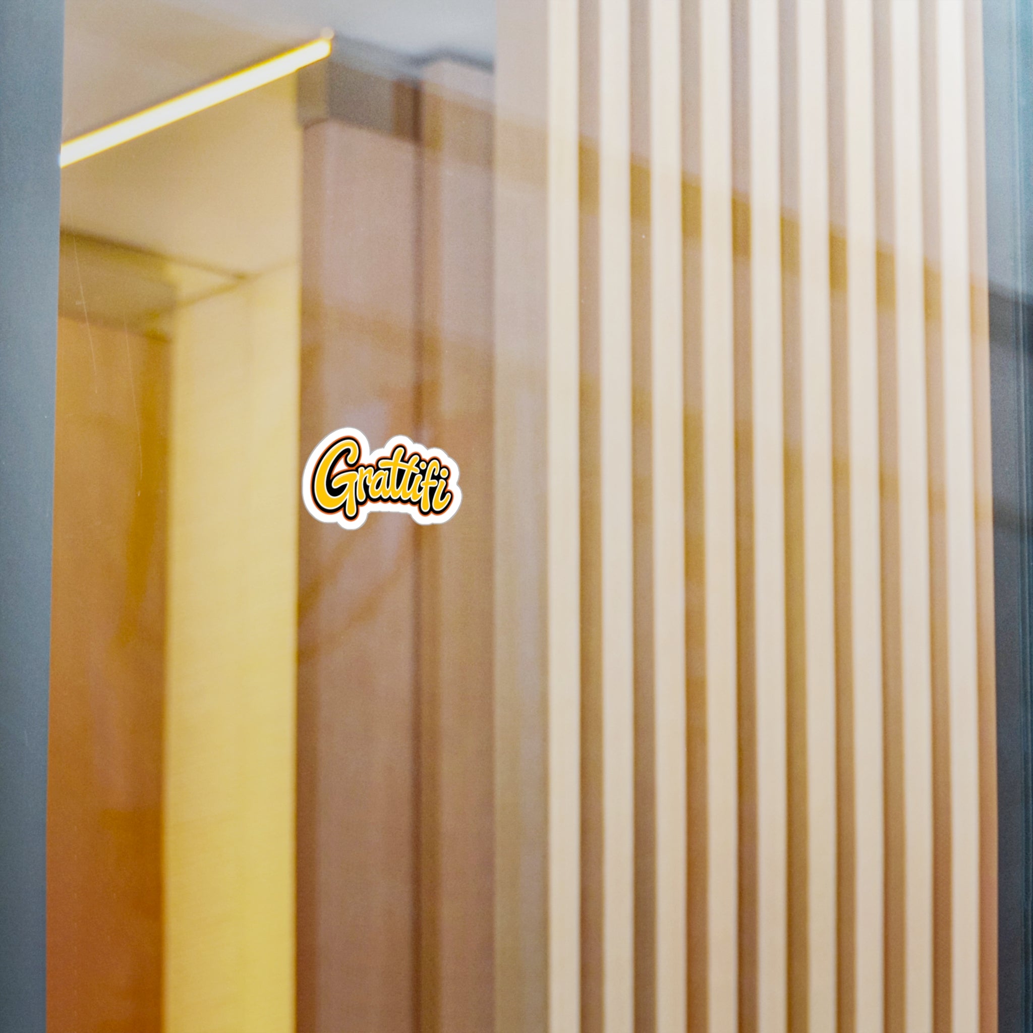 Graffiti Script Kiss-Cut Vinyl Decal – Yellow Street Art Sticker
