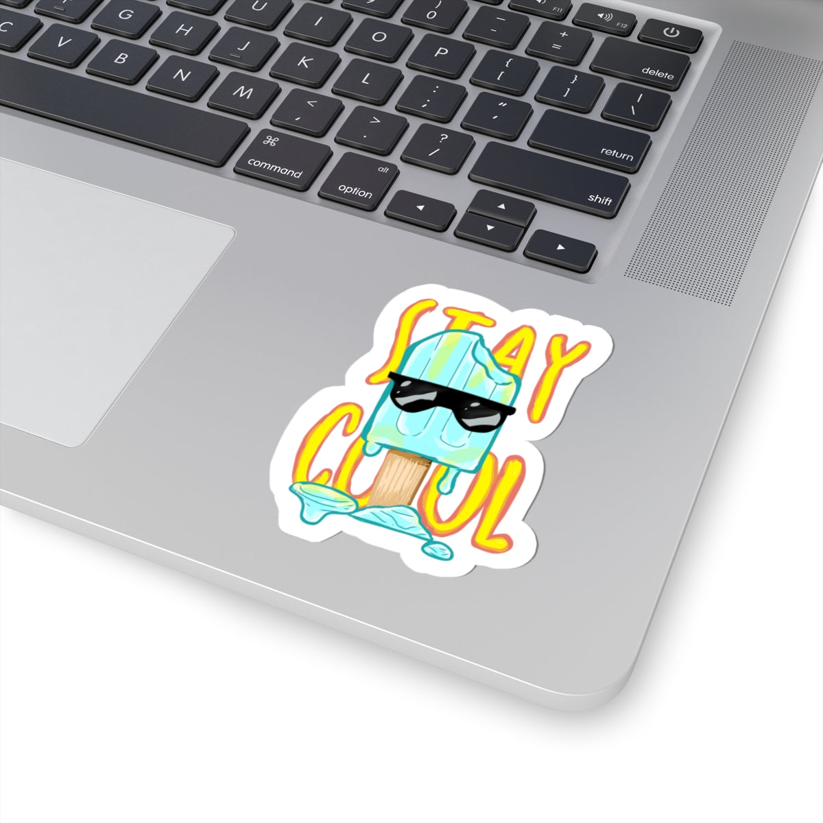 Stay Cool Popsicle Sticker — Cute Kiss-Cut Adhesive Sticker with Sunglasses Design