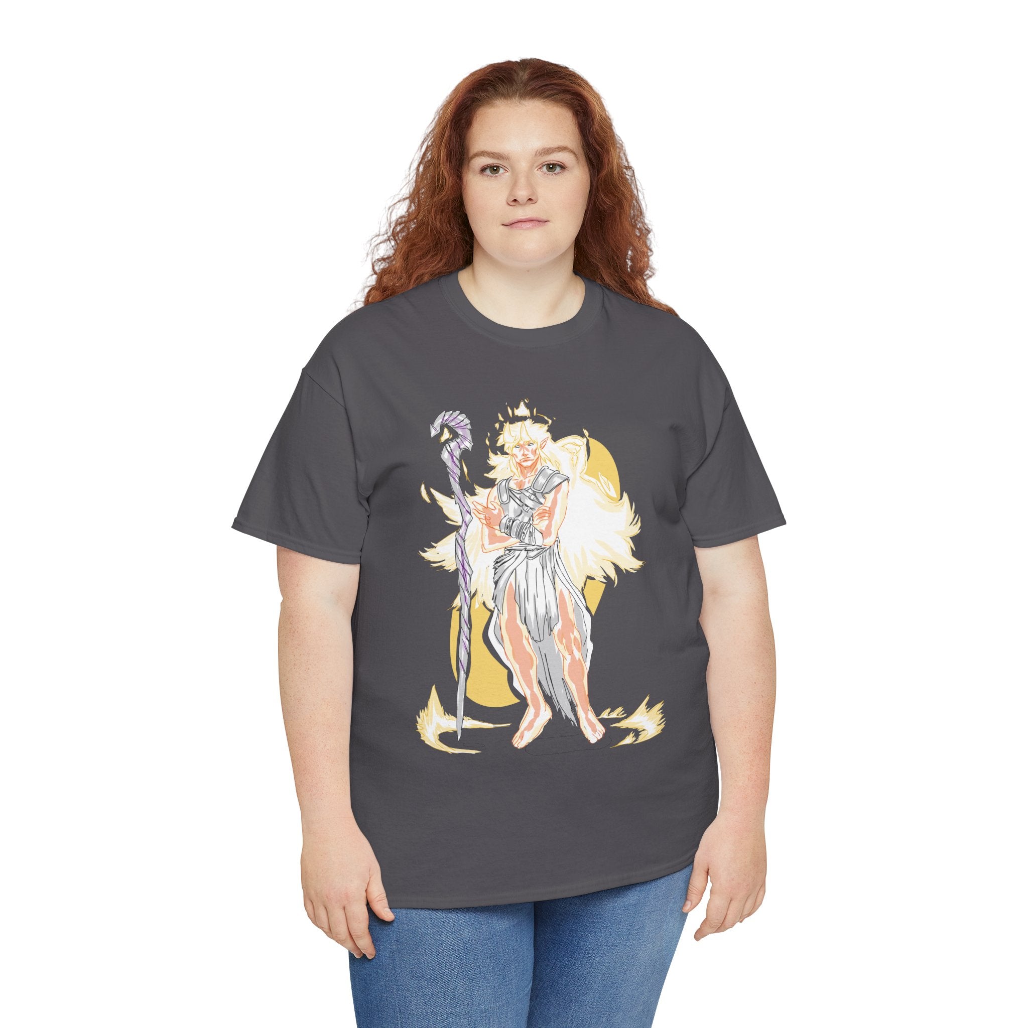 Flameborne Sorcerer Graphic Tee — Fantasy Mage Fire Sorcerer Shirt